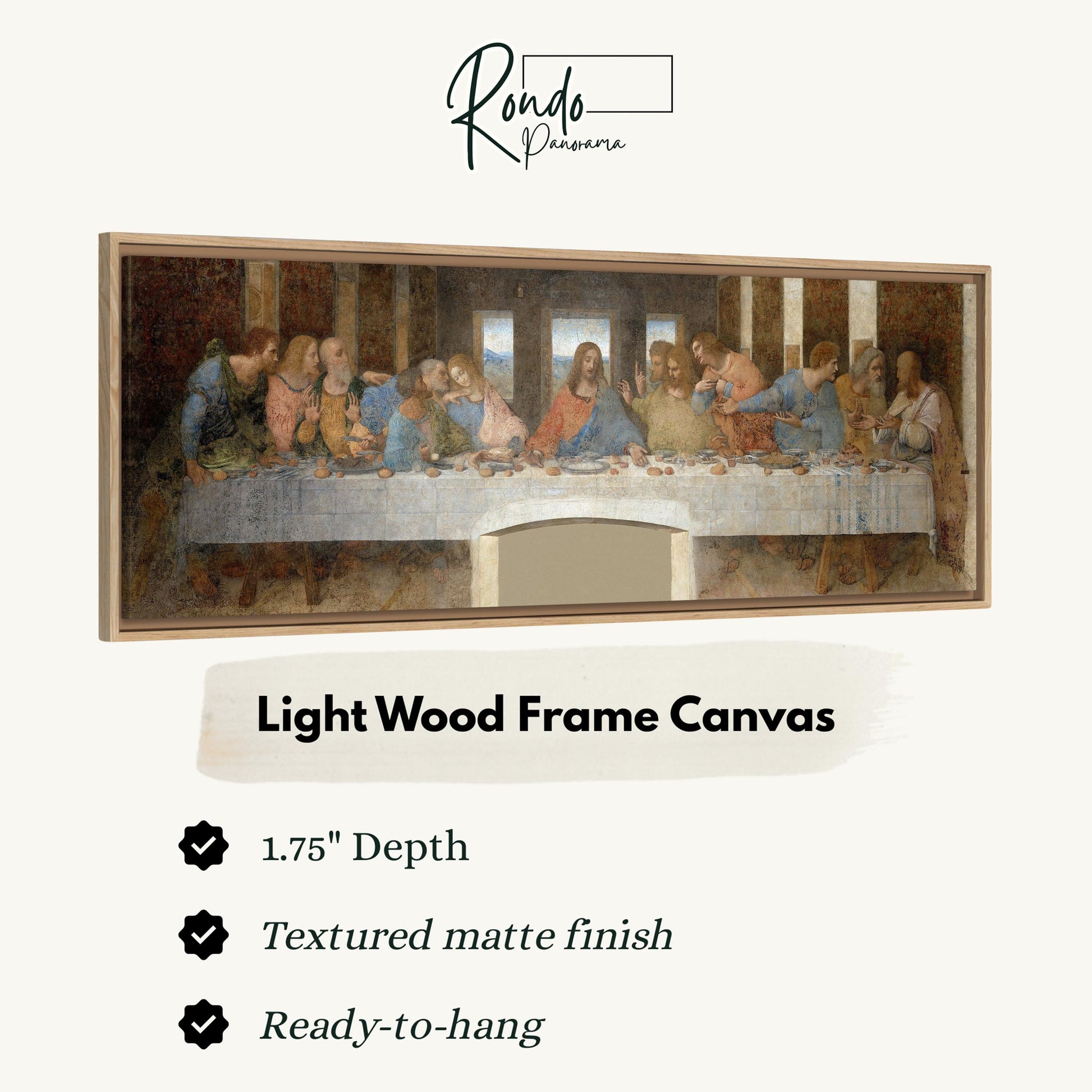 Light wood frame canvas