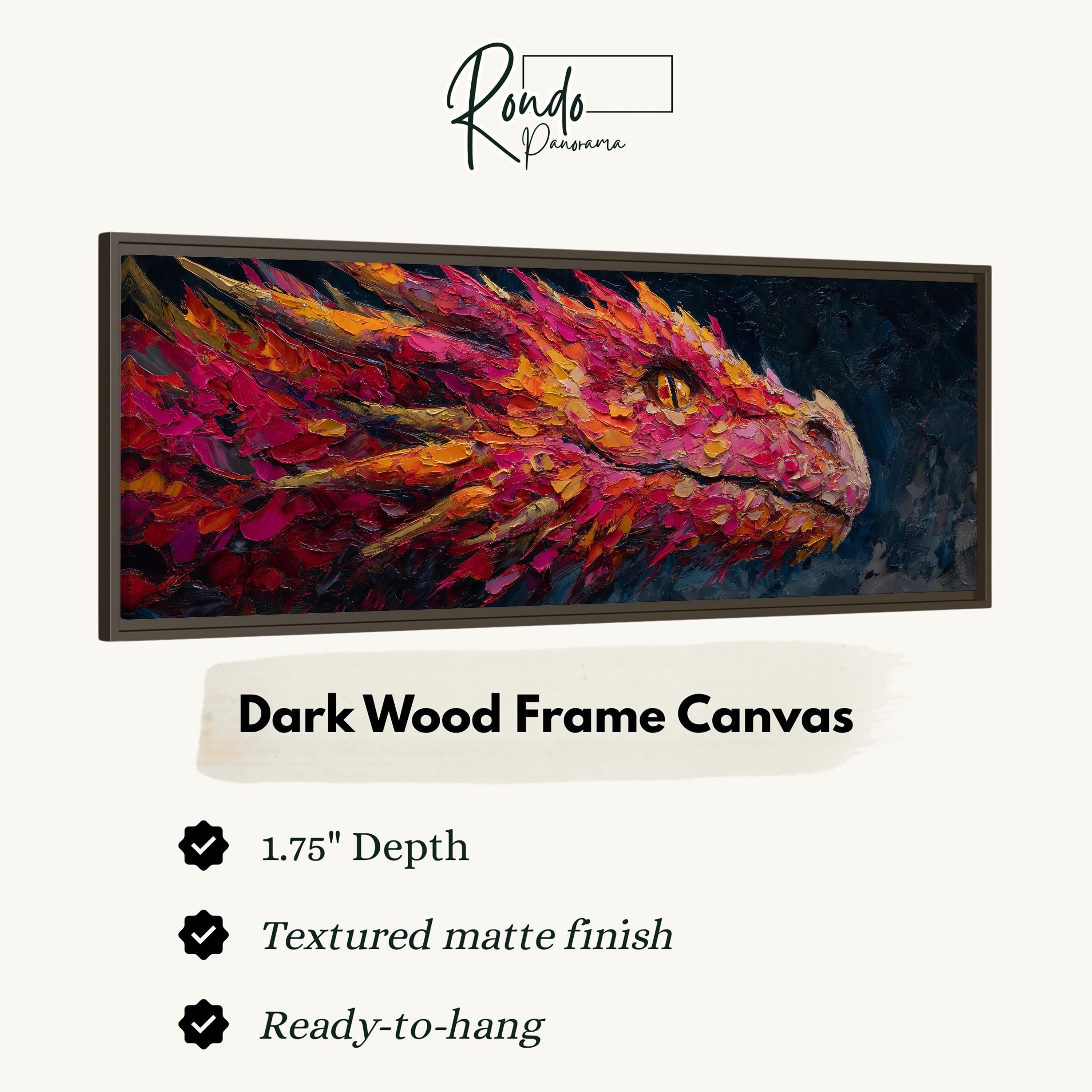 Abstract Dragon - Wide Panoramic Canvas