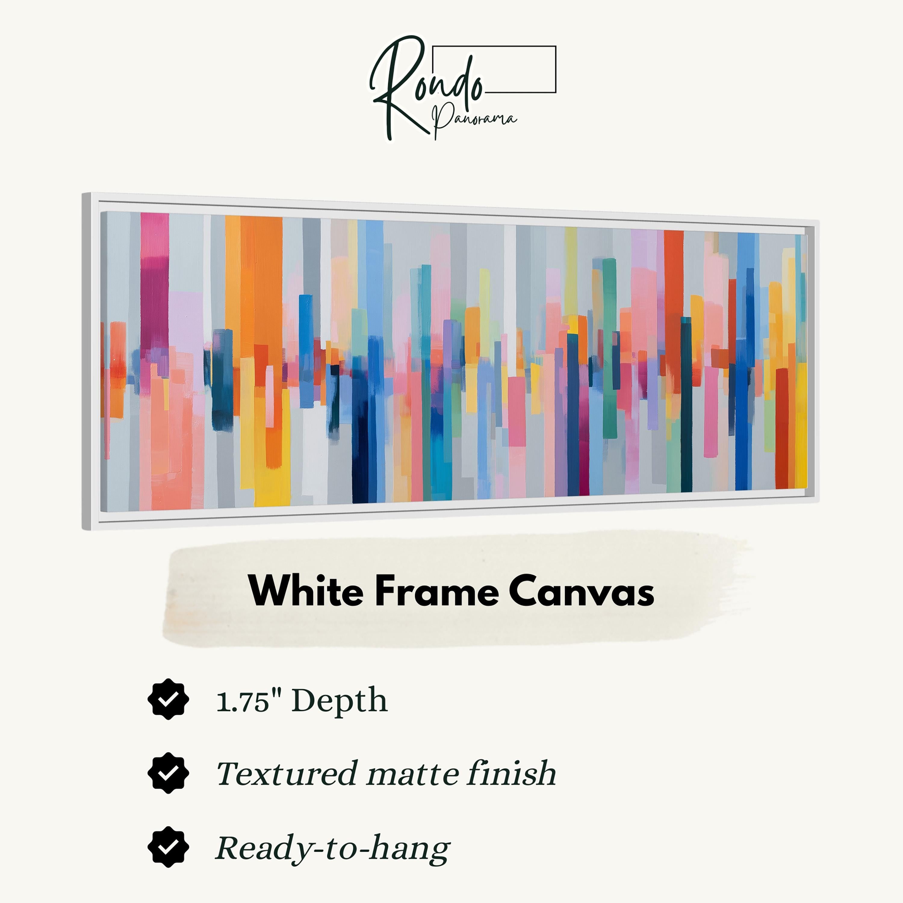 The image is a white frame canvas with a colorful abstract design.