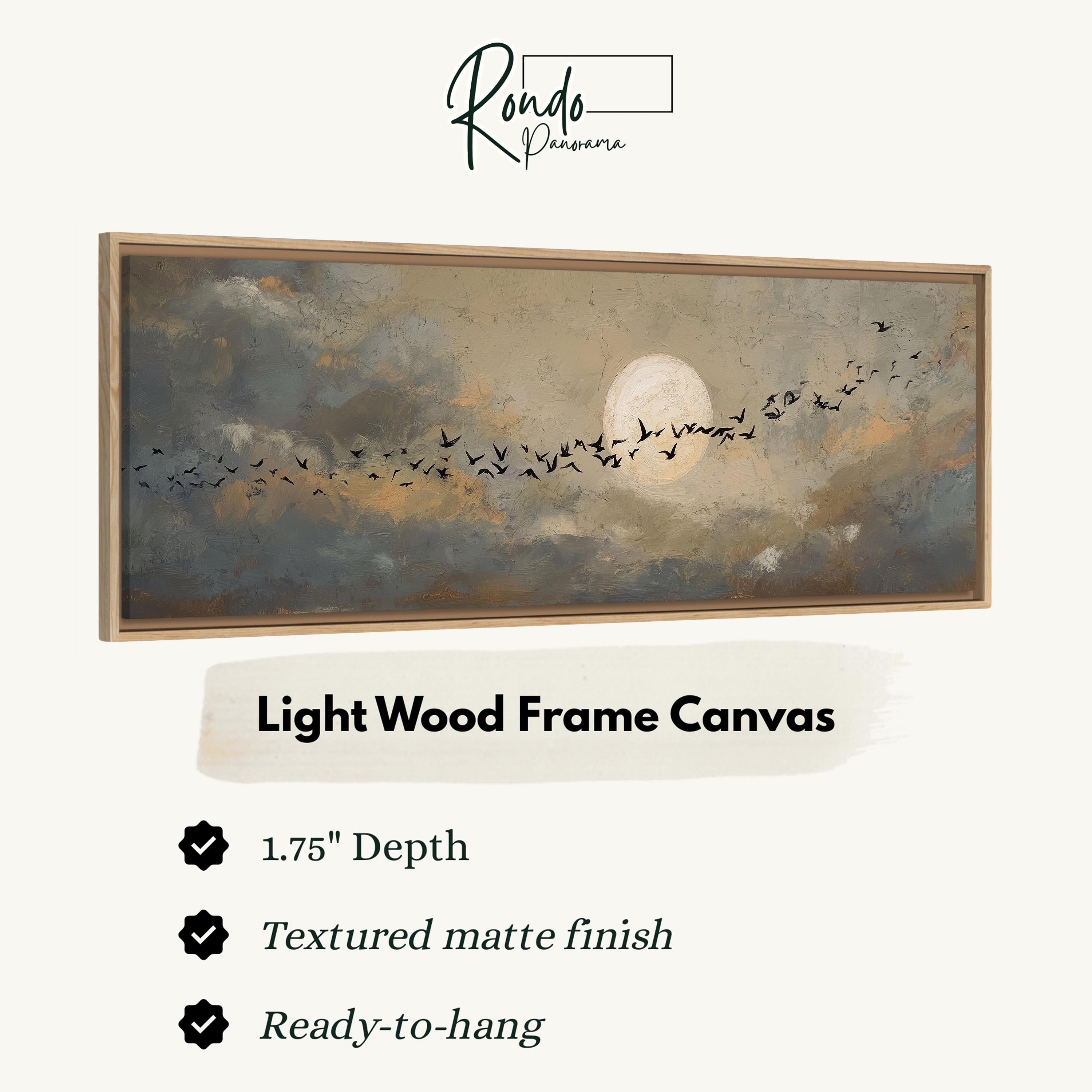 Light wood frame canvas