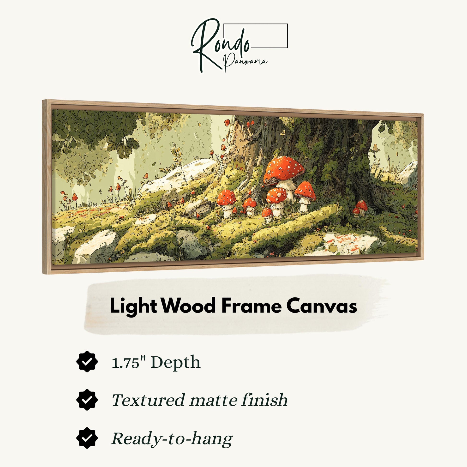 Light wood frame canvas