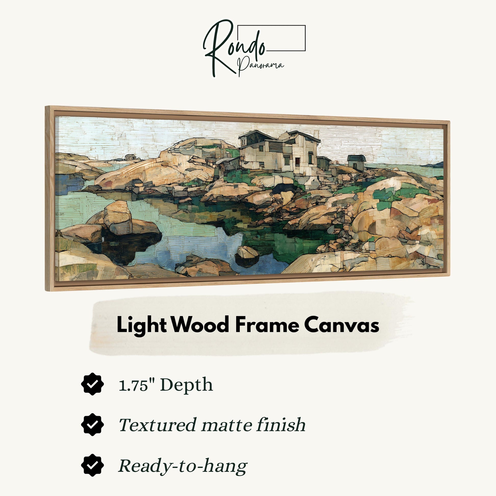 Light wood frame canvas