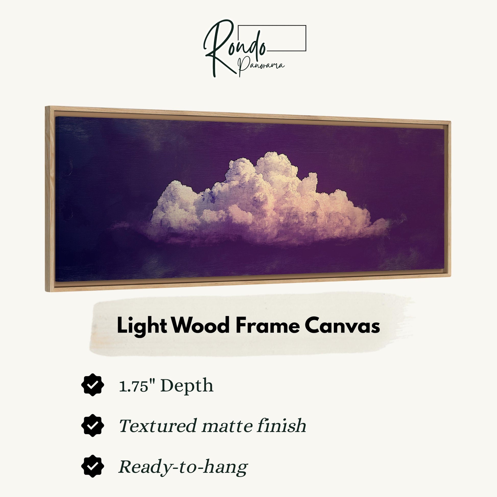 Light wood frame canvas