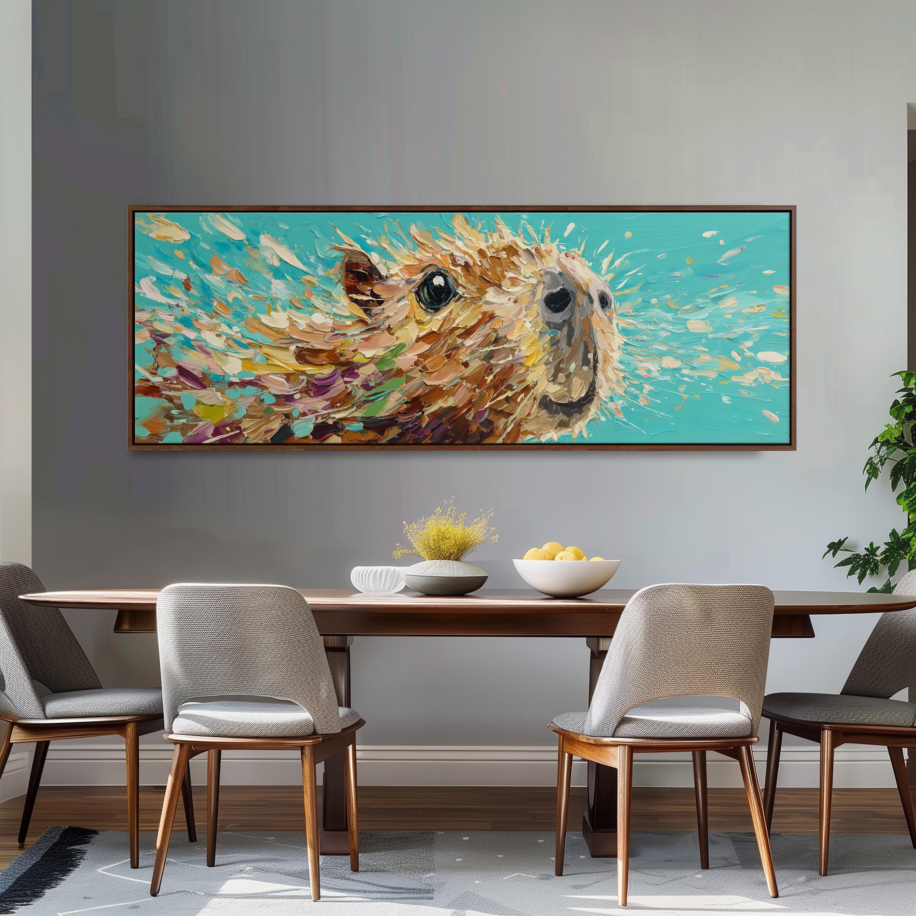 Abstract Capybara - Wide Panoramic Wall Art