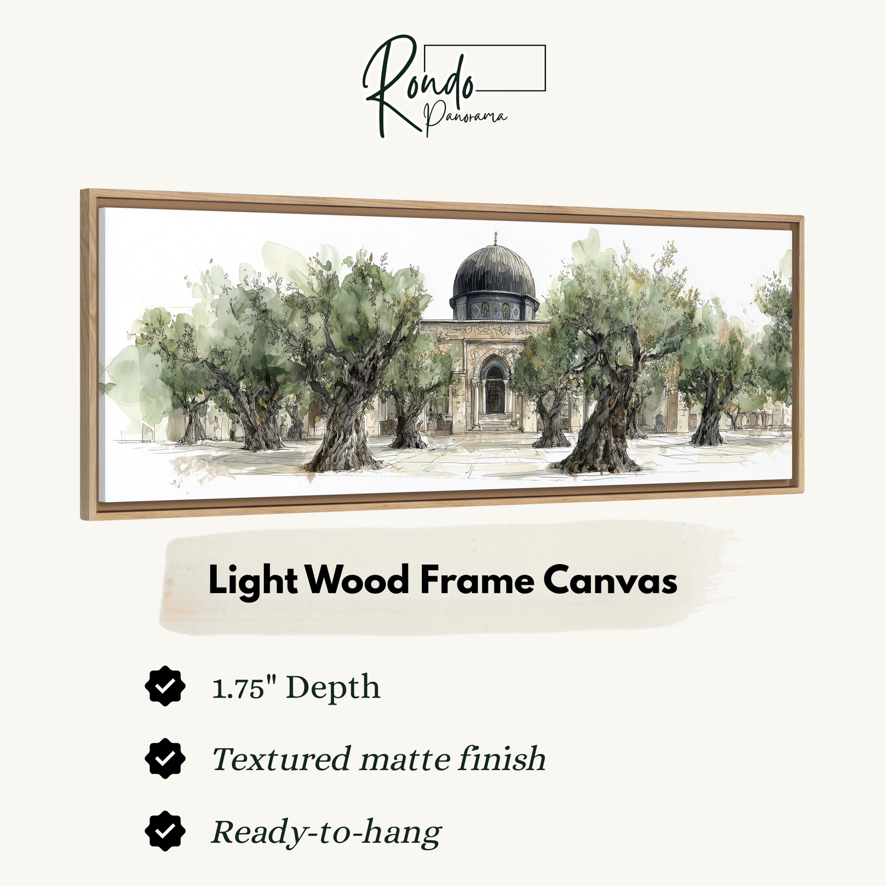 Light wood frame canvas