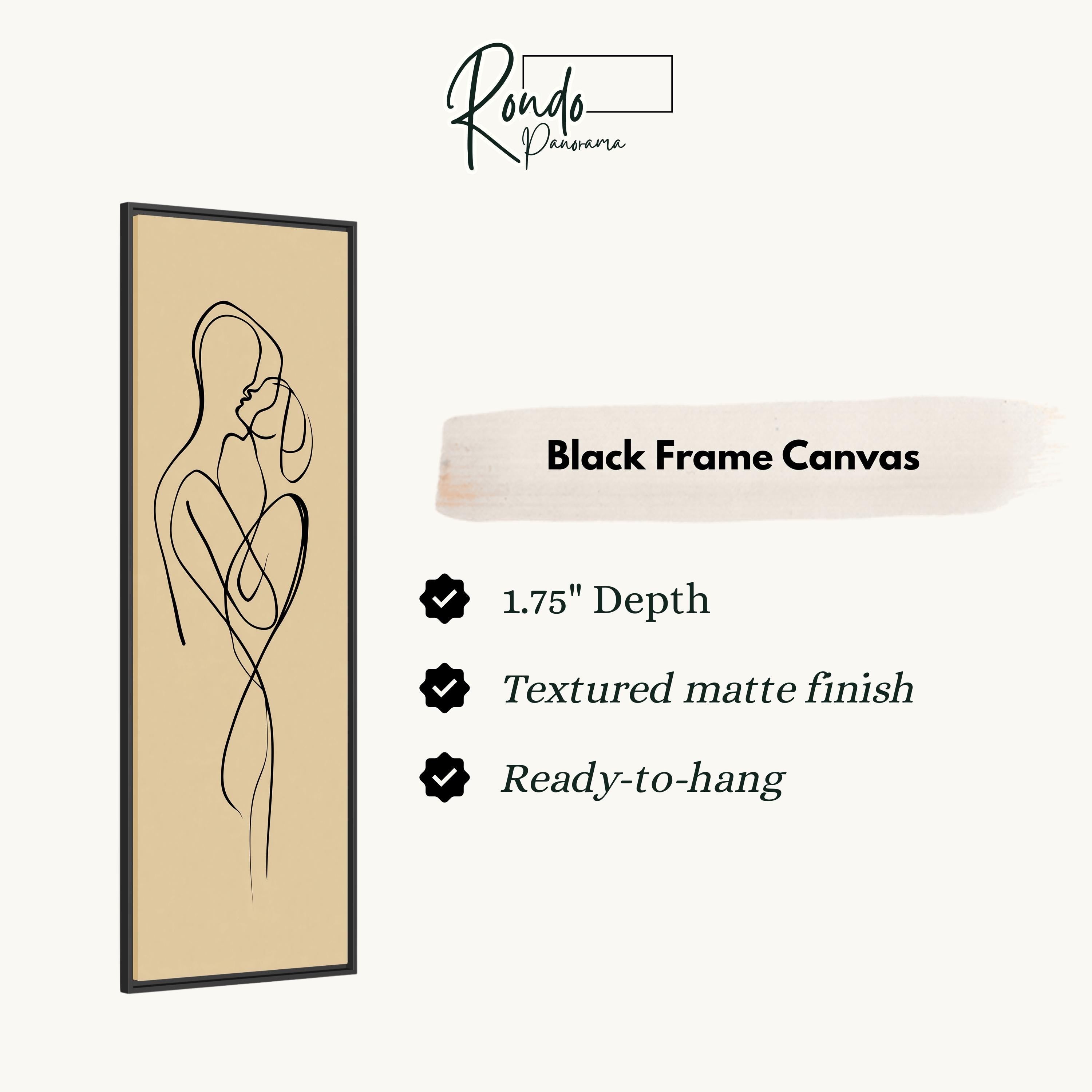 The image is a black frame canvas with a simple line drawing of a person.