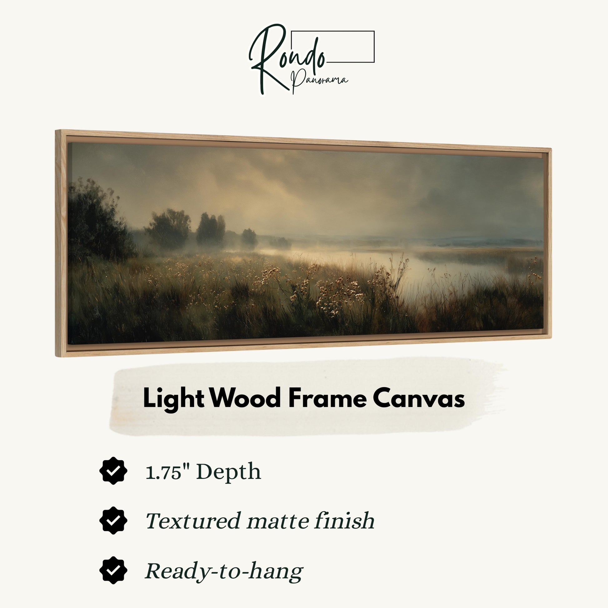 Light wood frame canvas