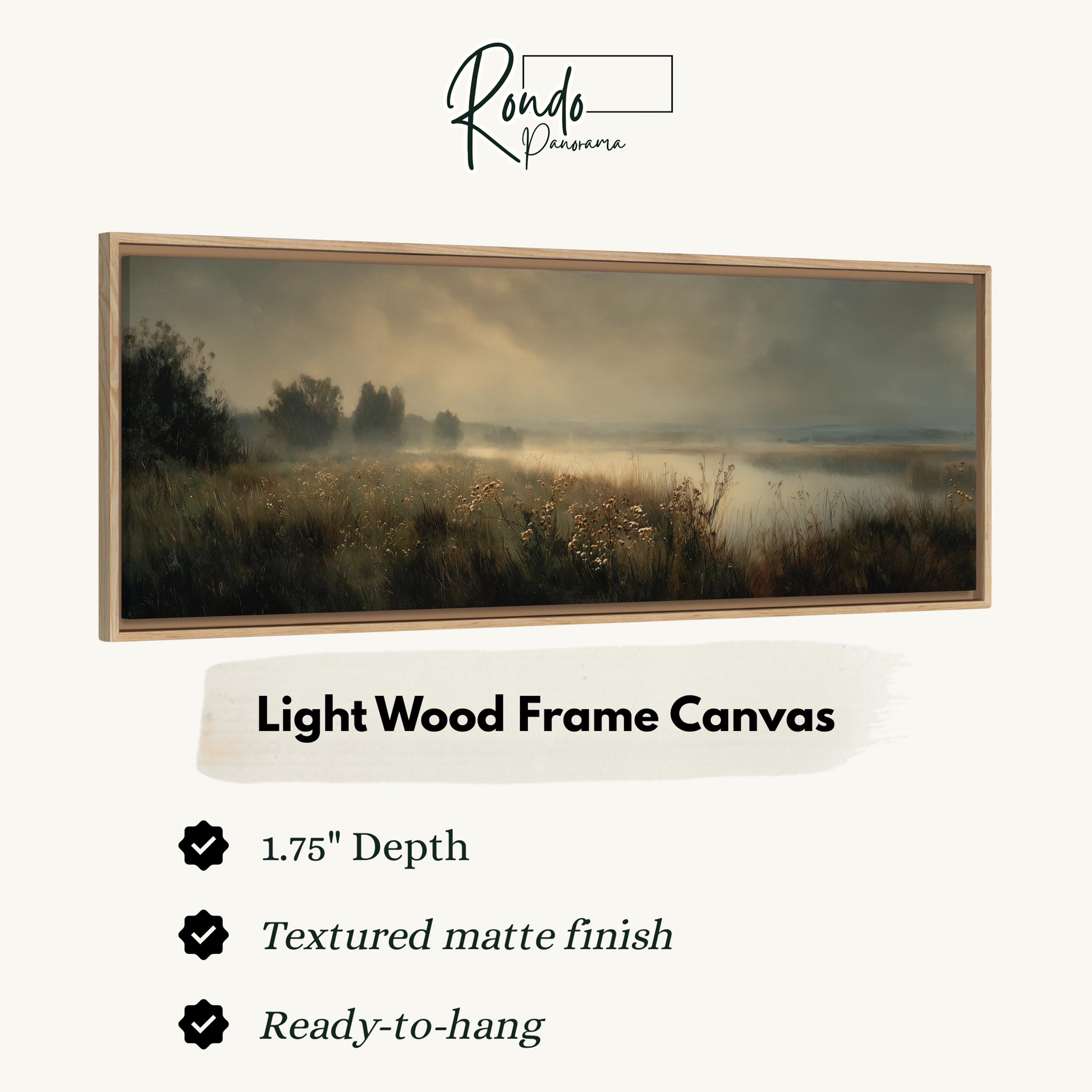 Light wood frame canvas