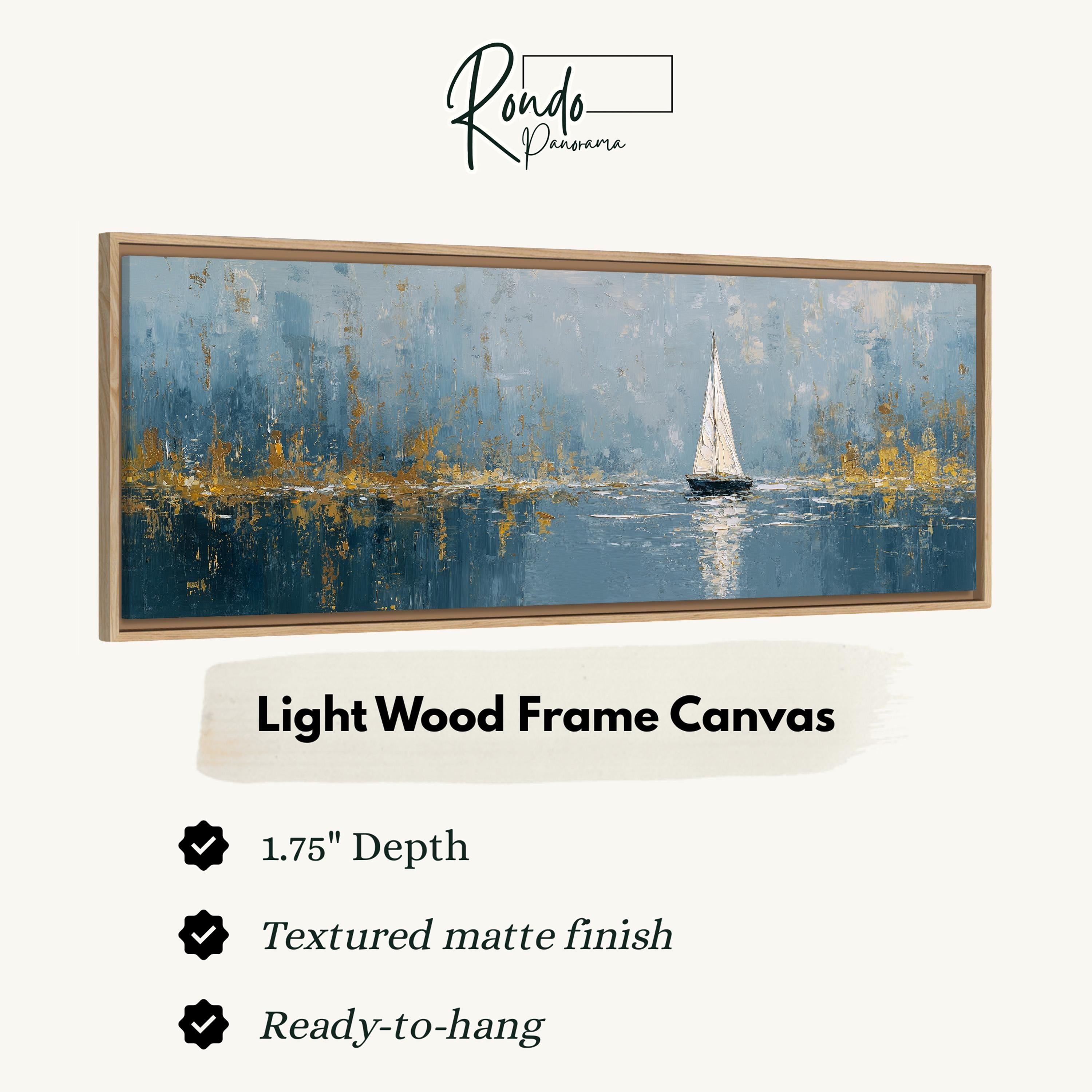 Light wood frame canvas