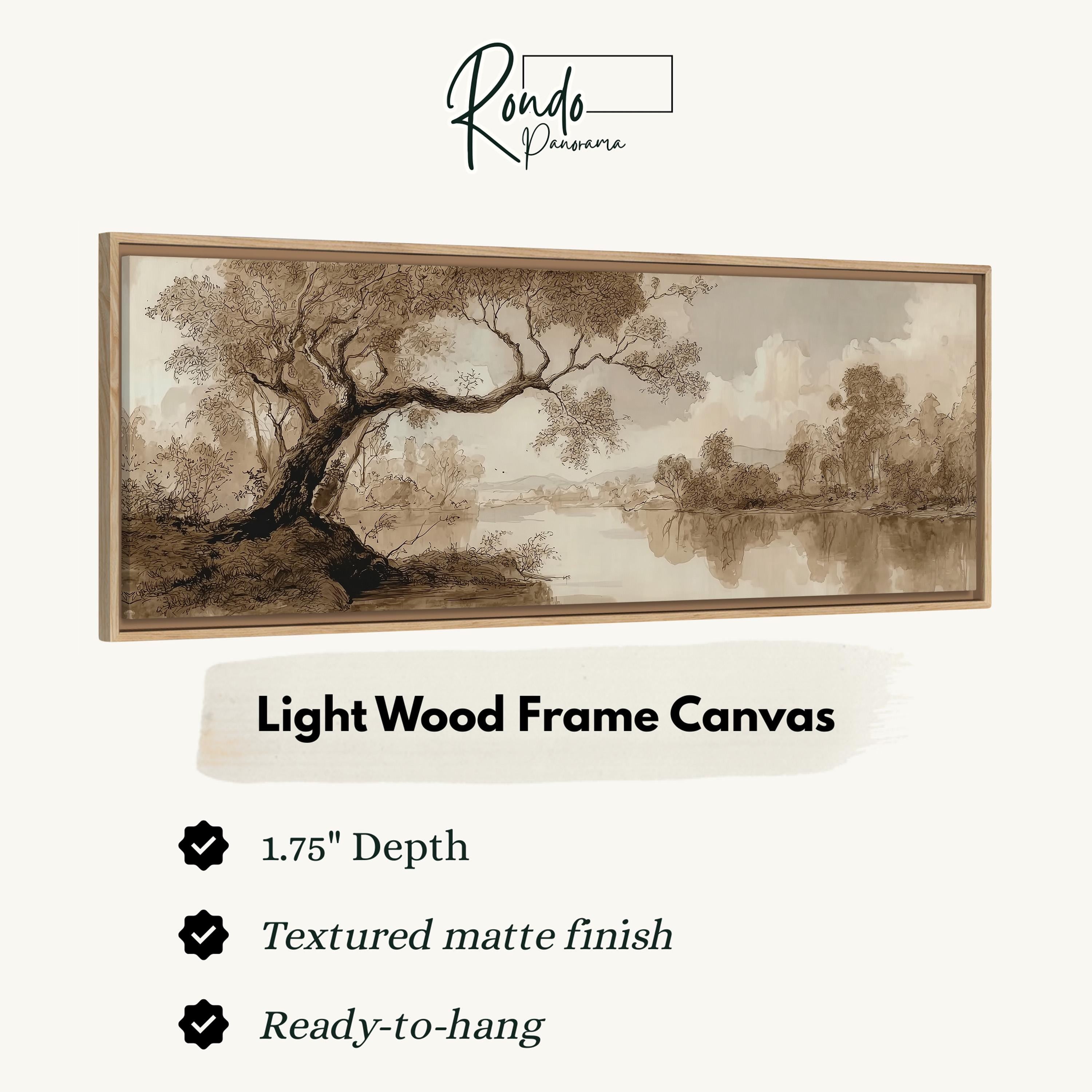 Light wood frame canvas