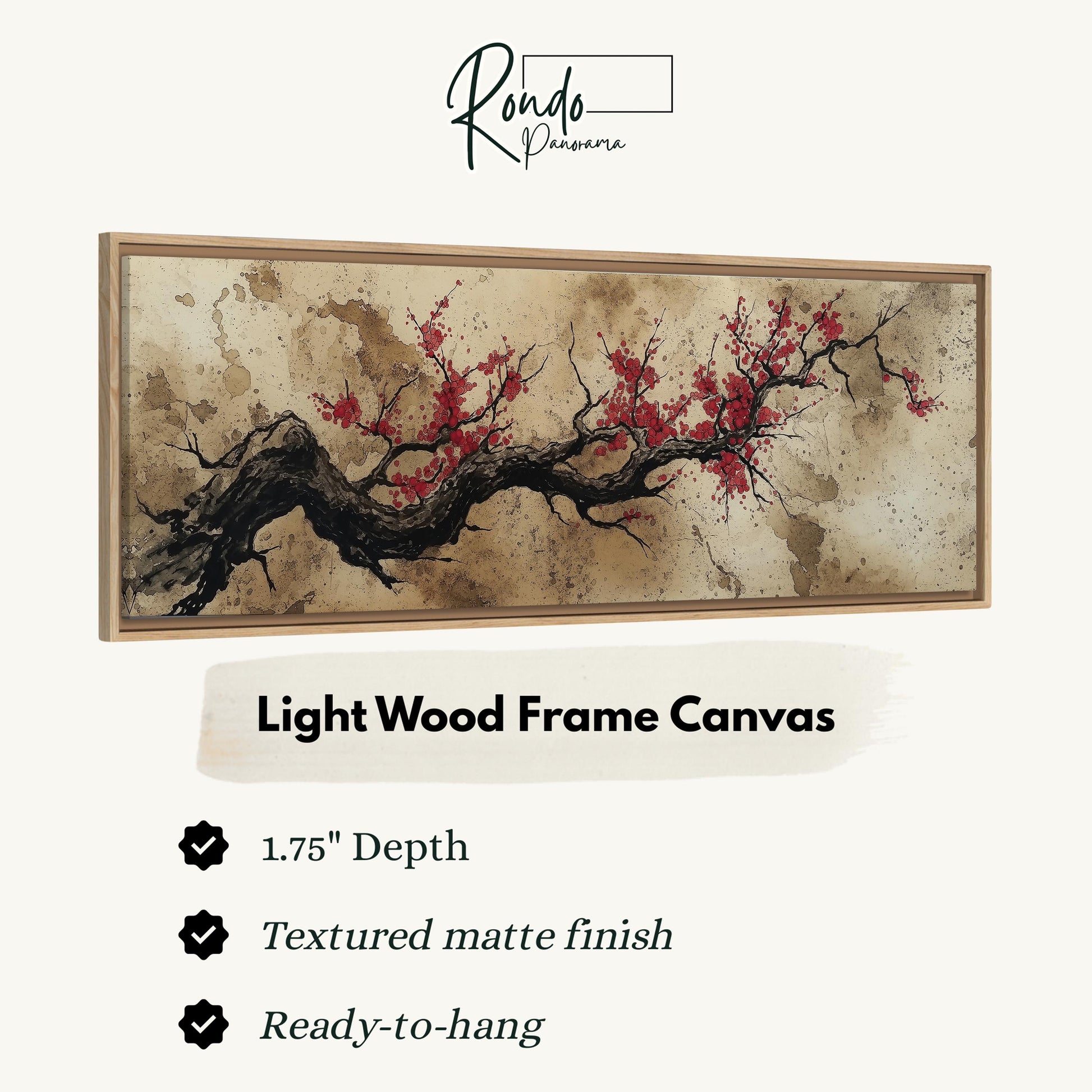 Light wood frame canvas