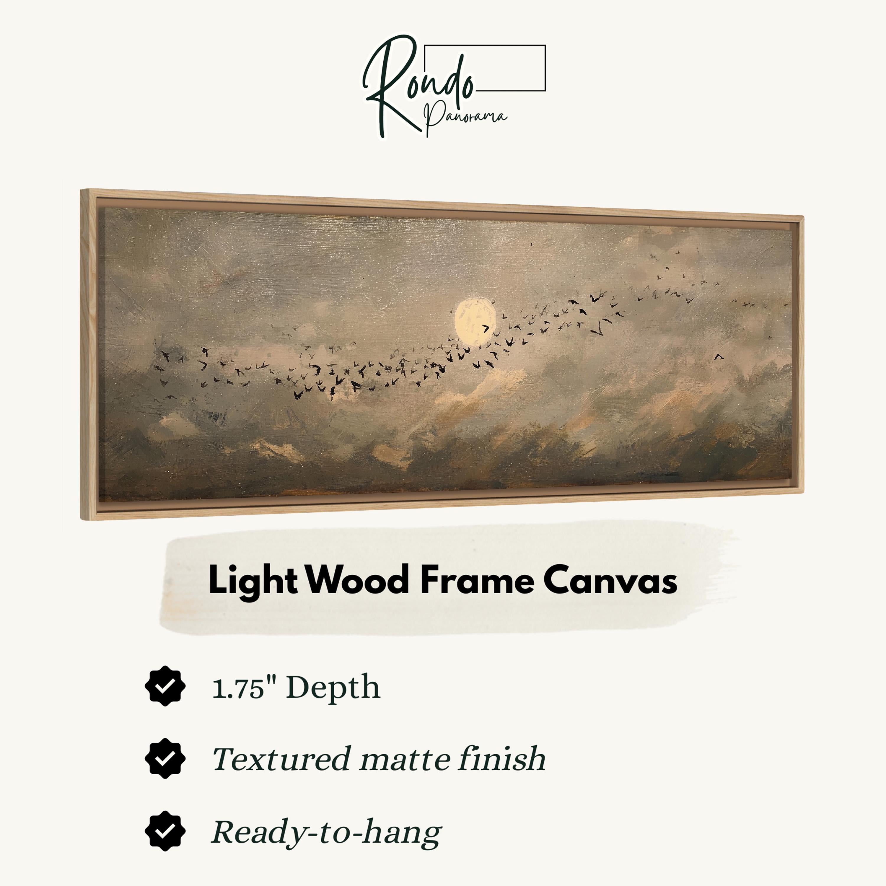 Light wood frame canvas
