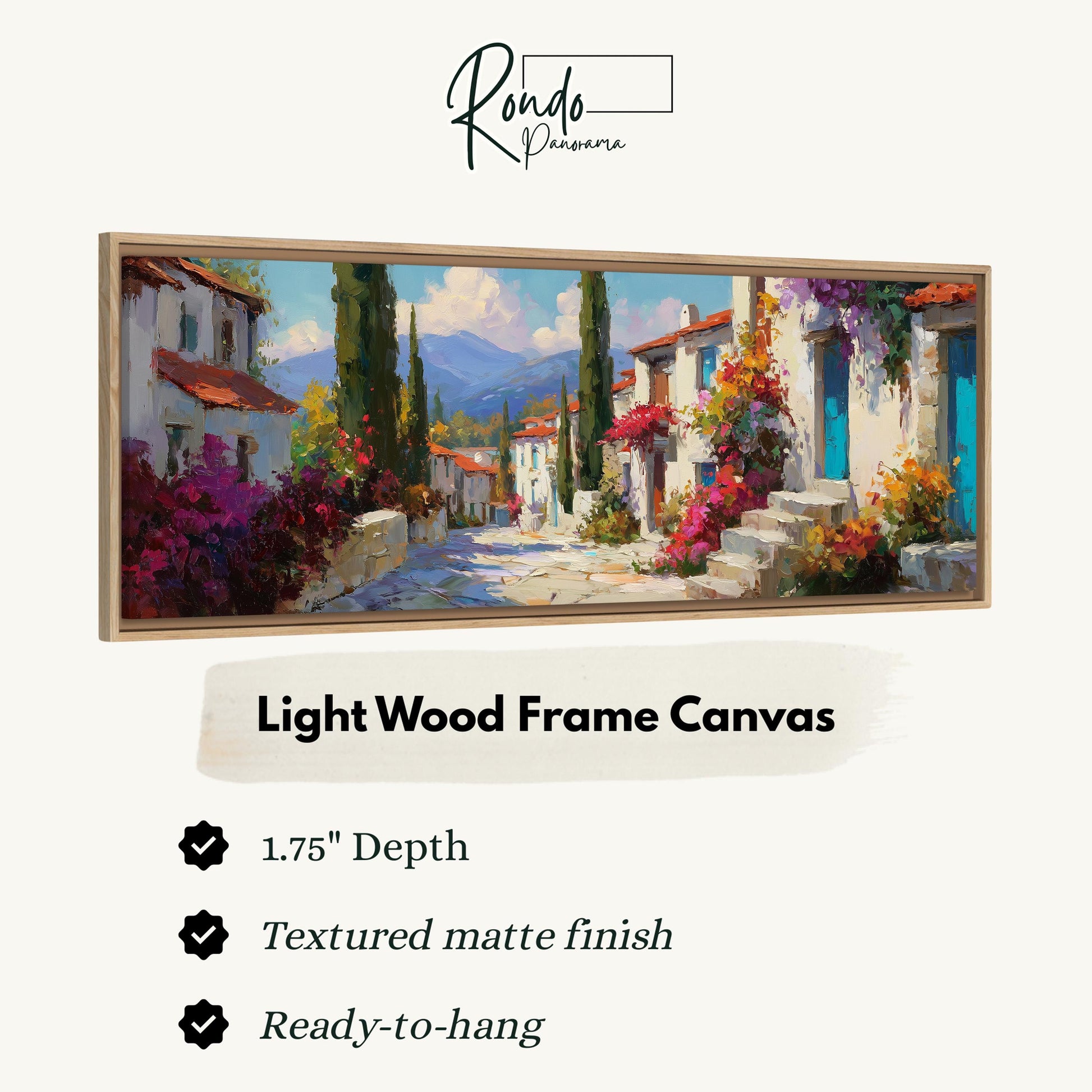 Light wood frame canvas
