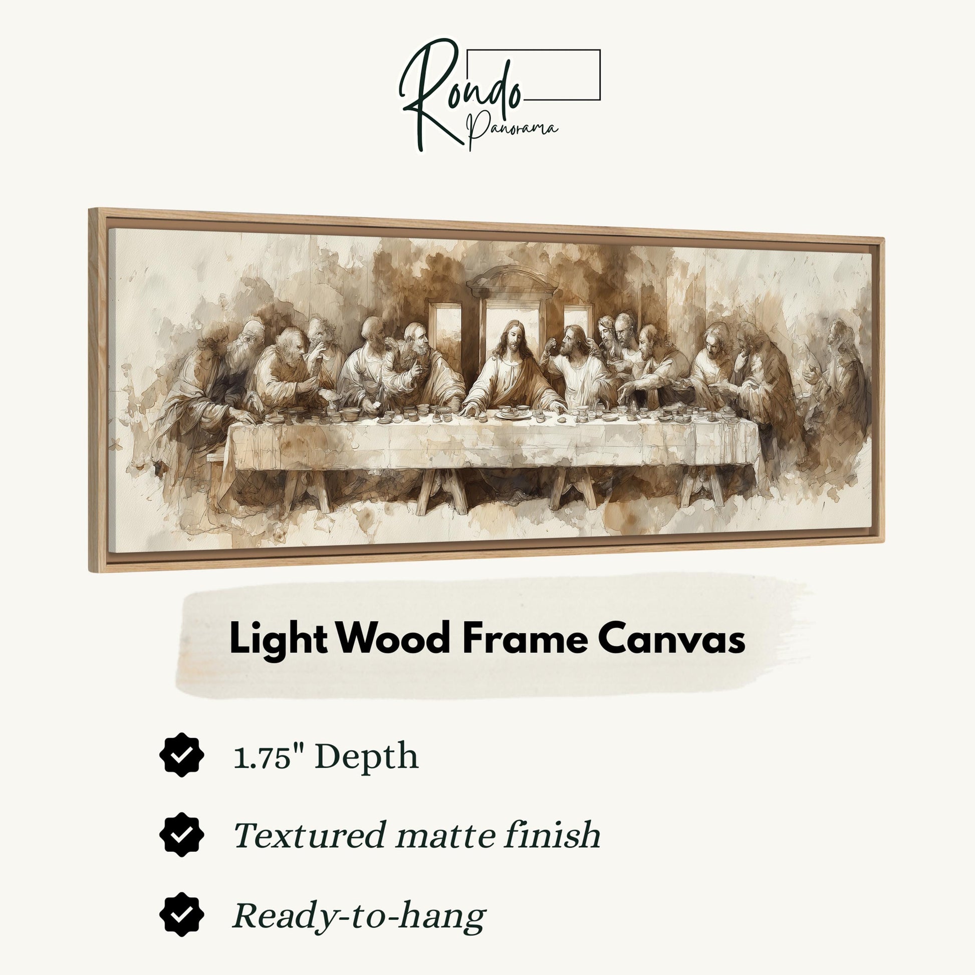 Light wood frame canvas