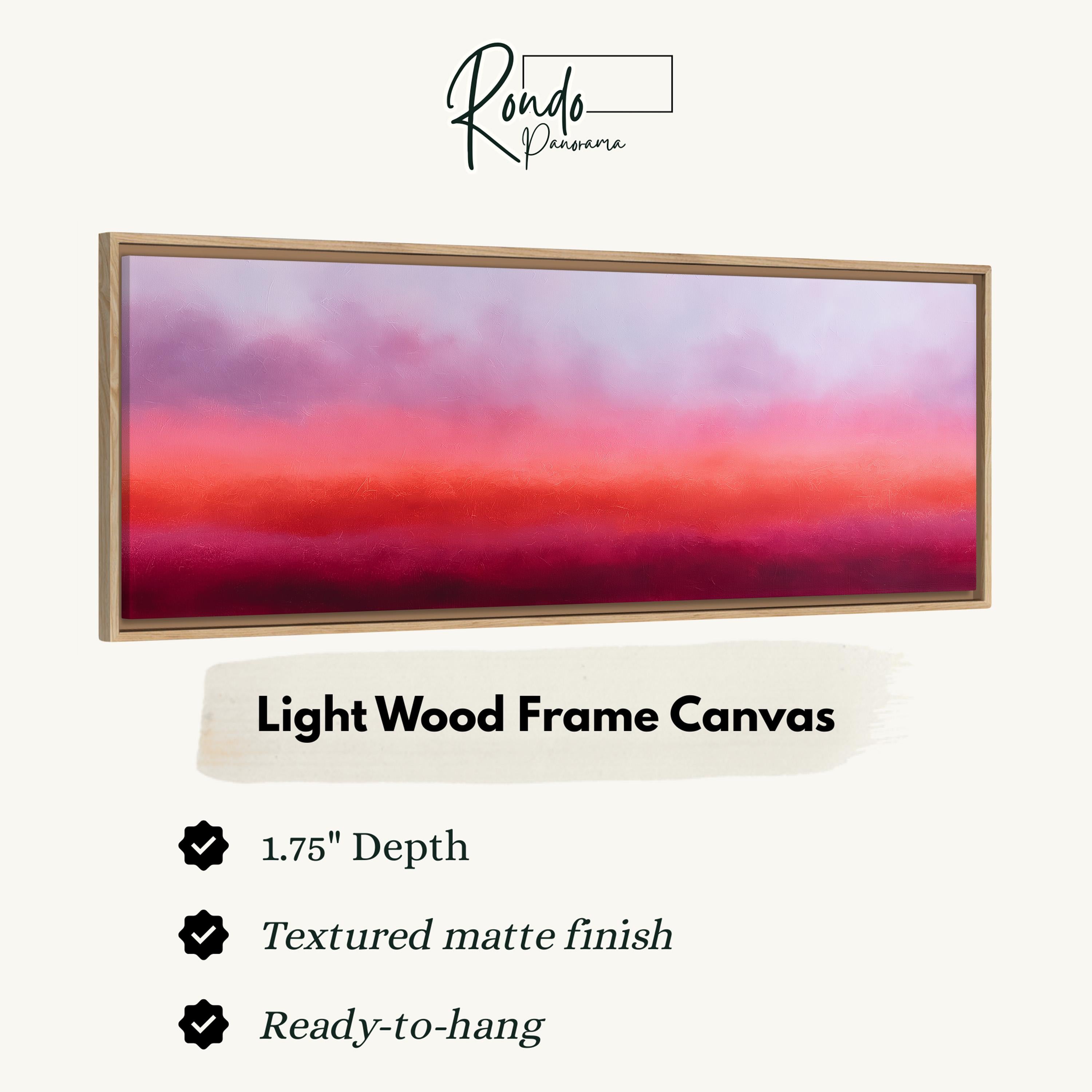 Light wood frame canvas