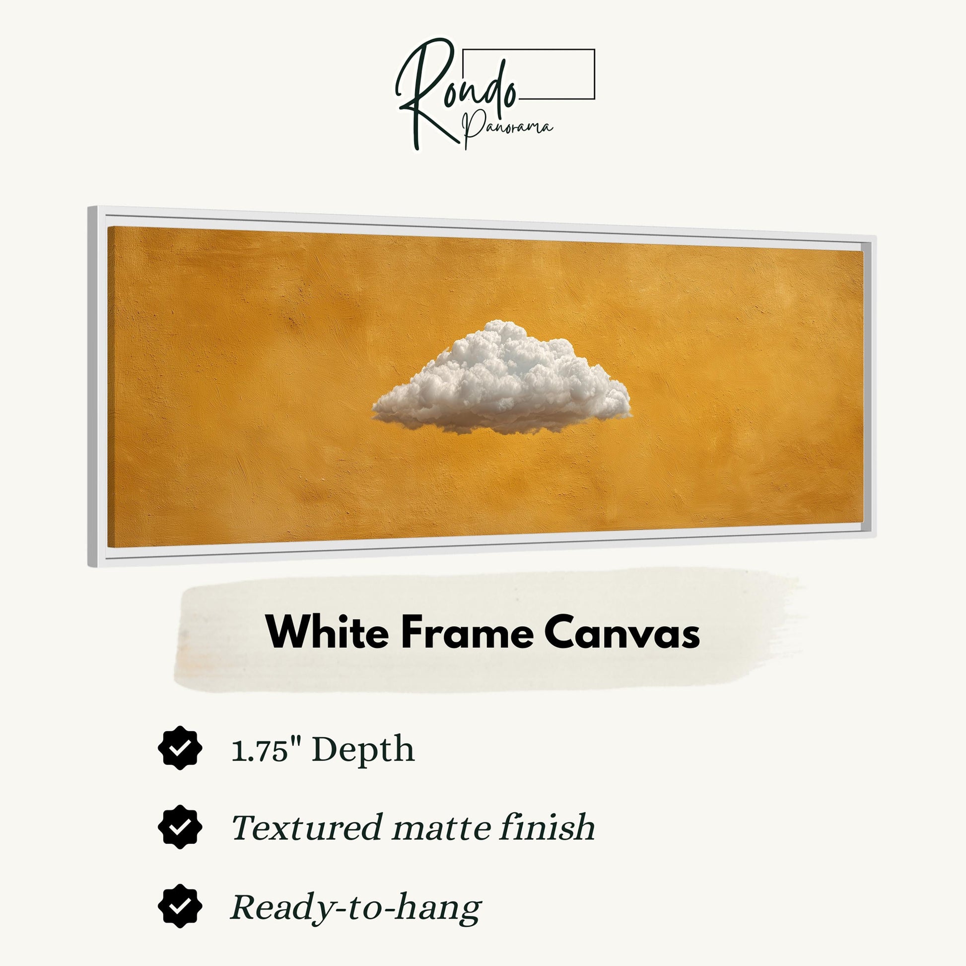 The image is a white frame canvas with a single white cloud on it.