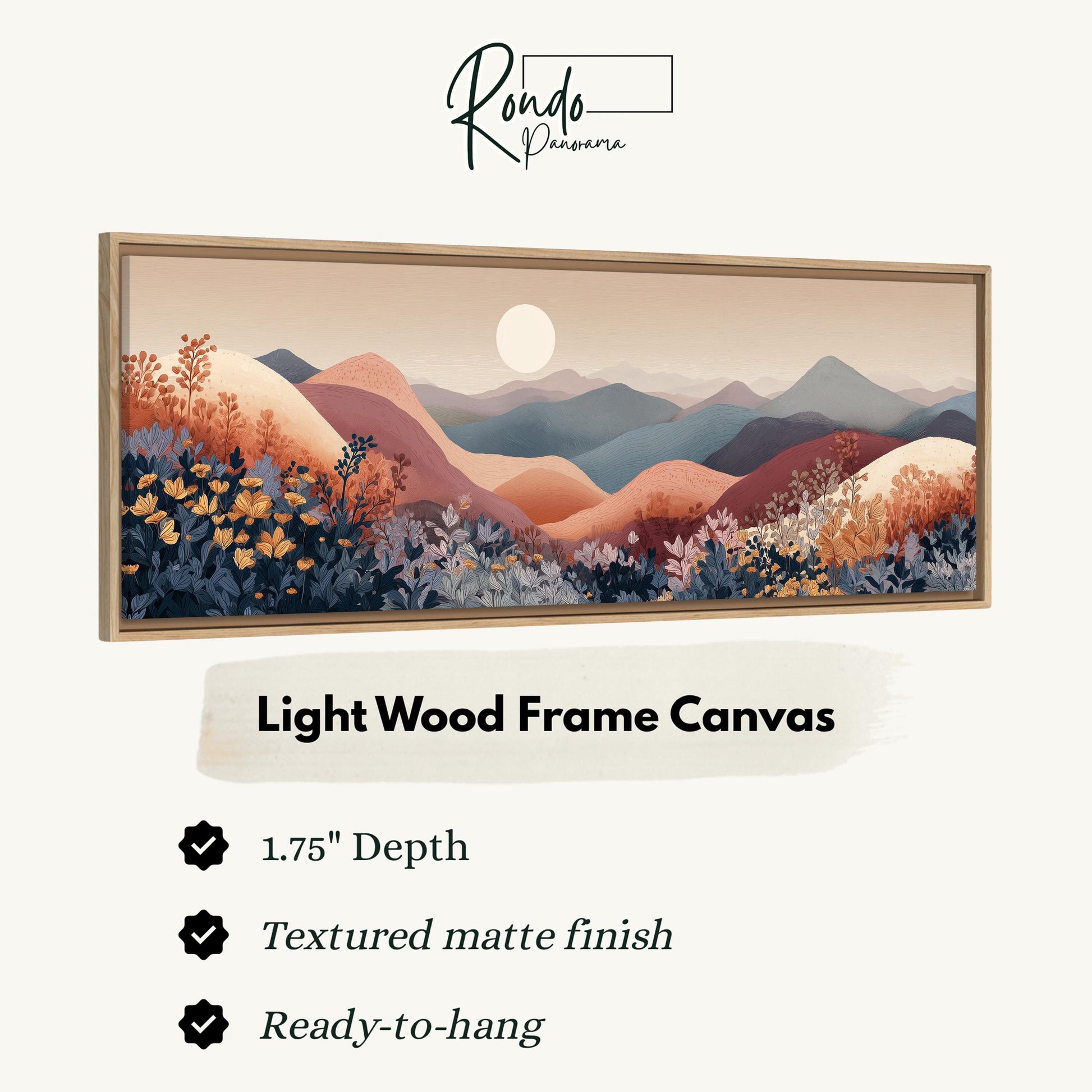 Light wood frame canvas