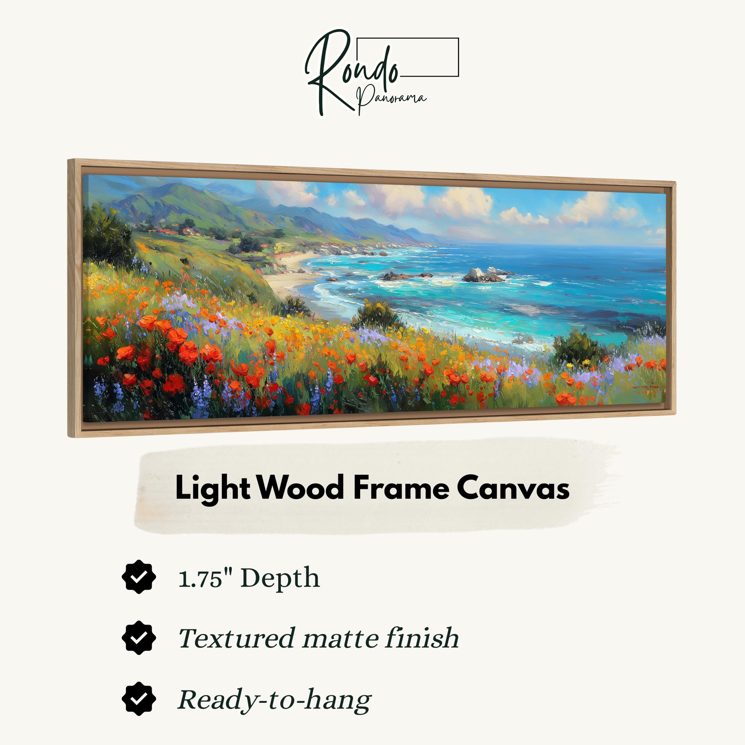 Light wood frame canvas