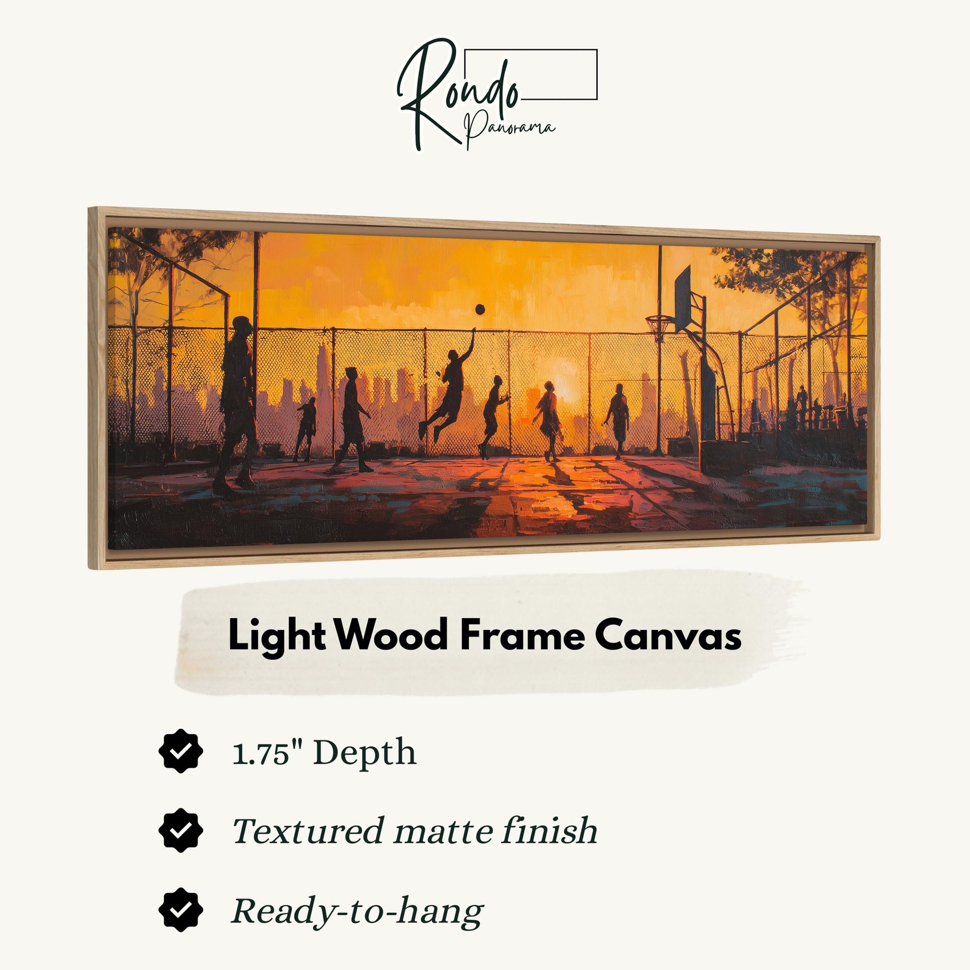 Light wood frame canvas