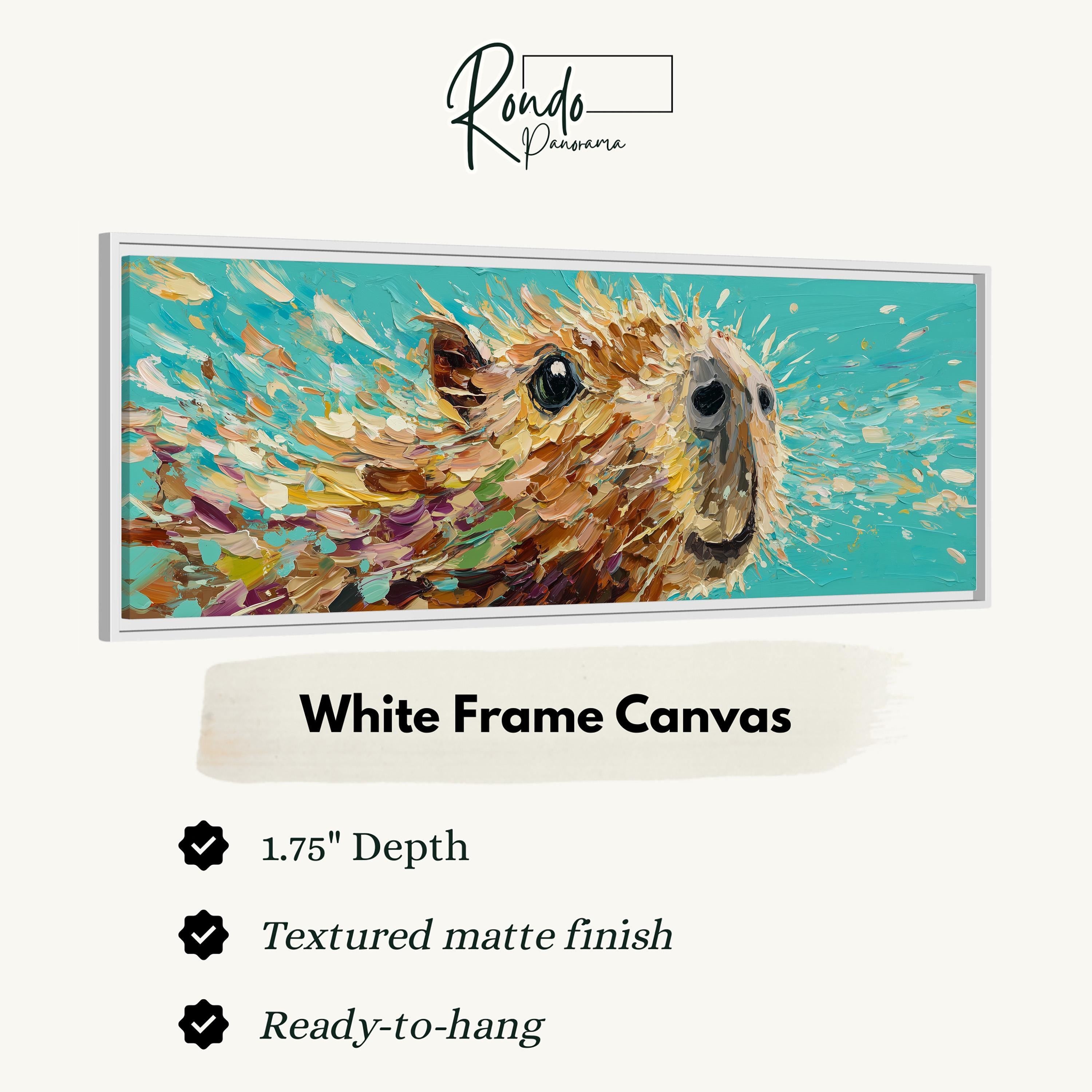 Abstract Capybara - Wide Panoramic Wall Art