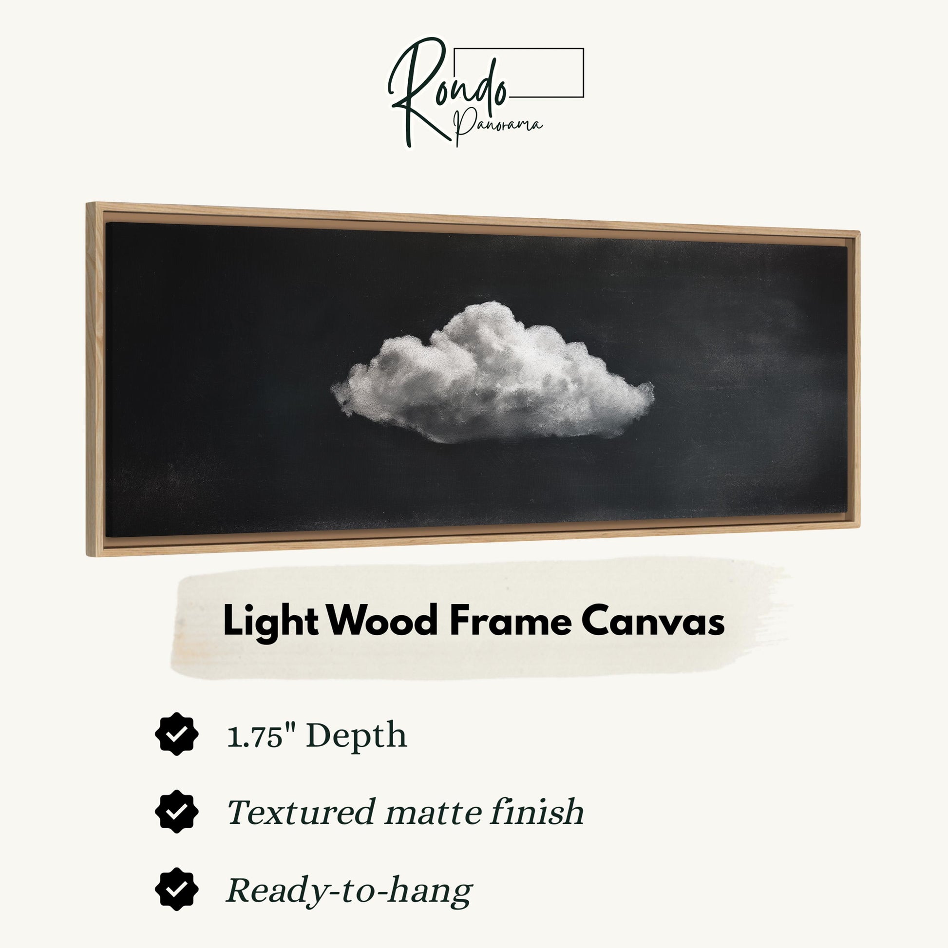 Light wood frame canvas