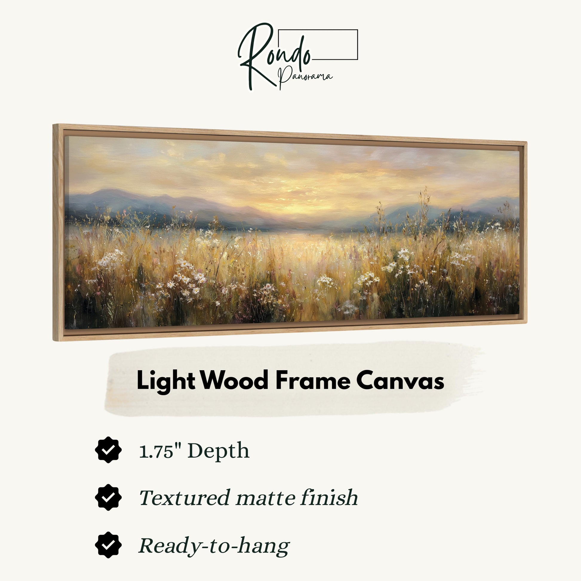 Light wood frame canvas