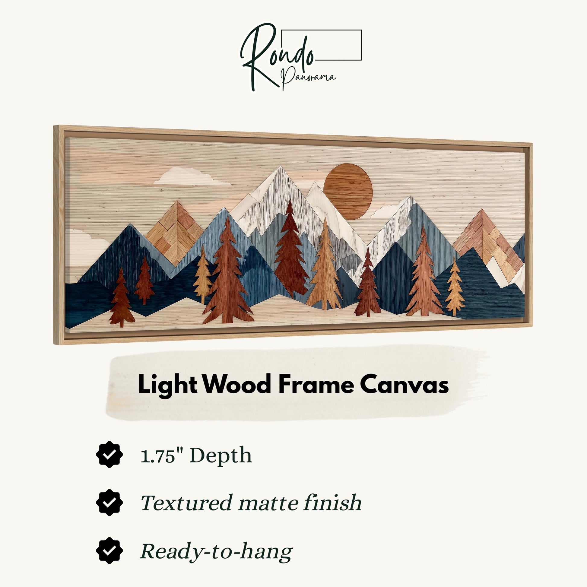 Light wood frame canvas