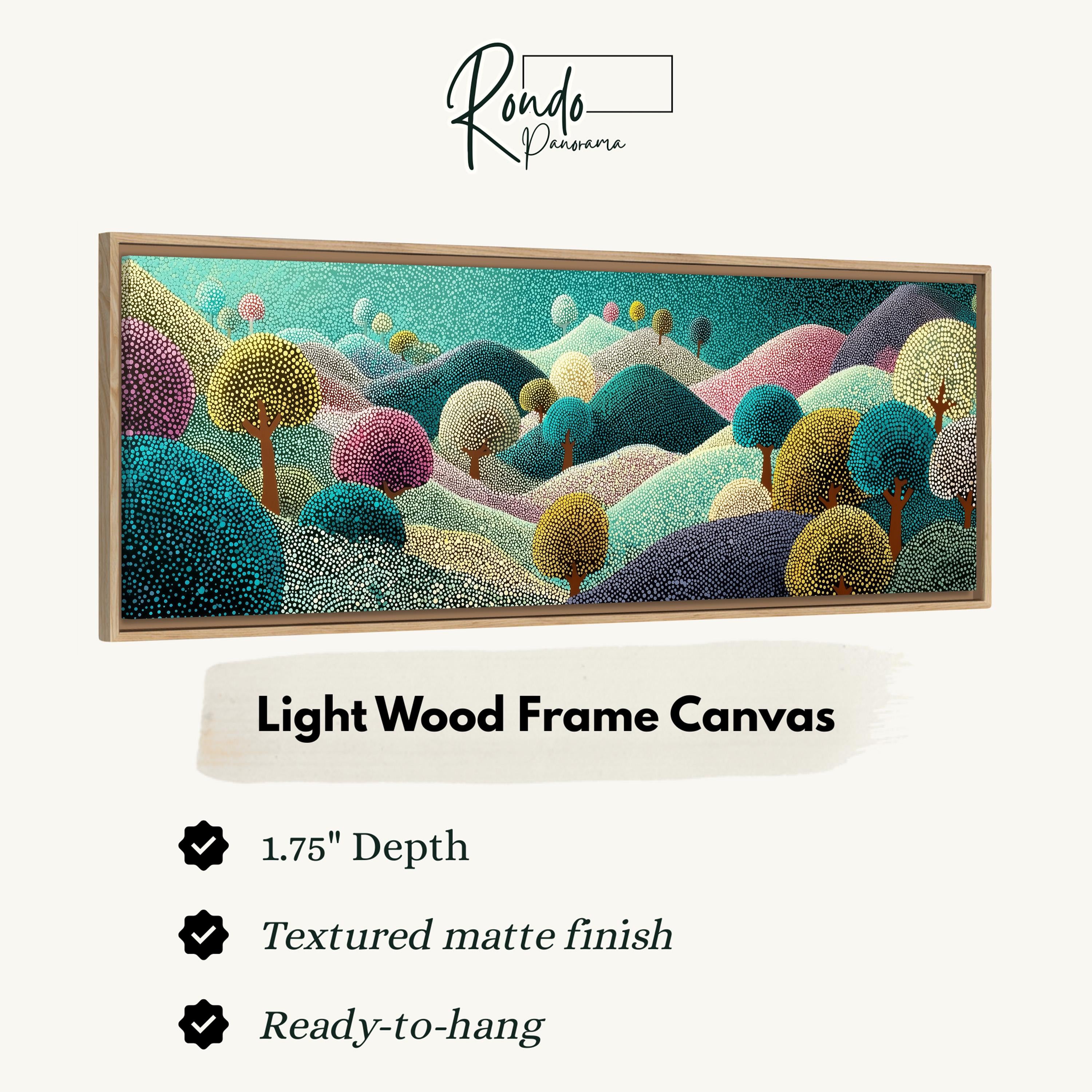 Light wood frame canvas