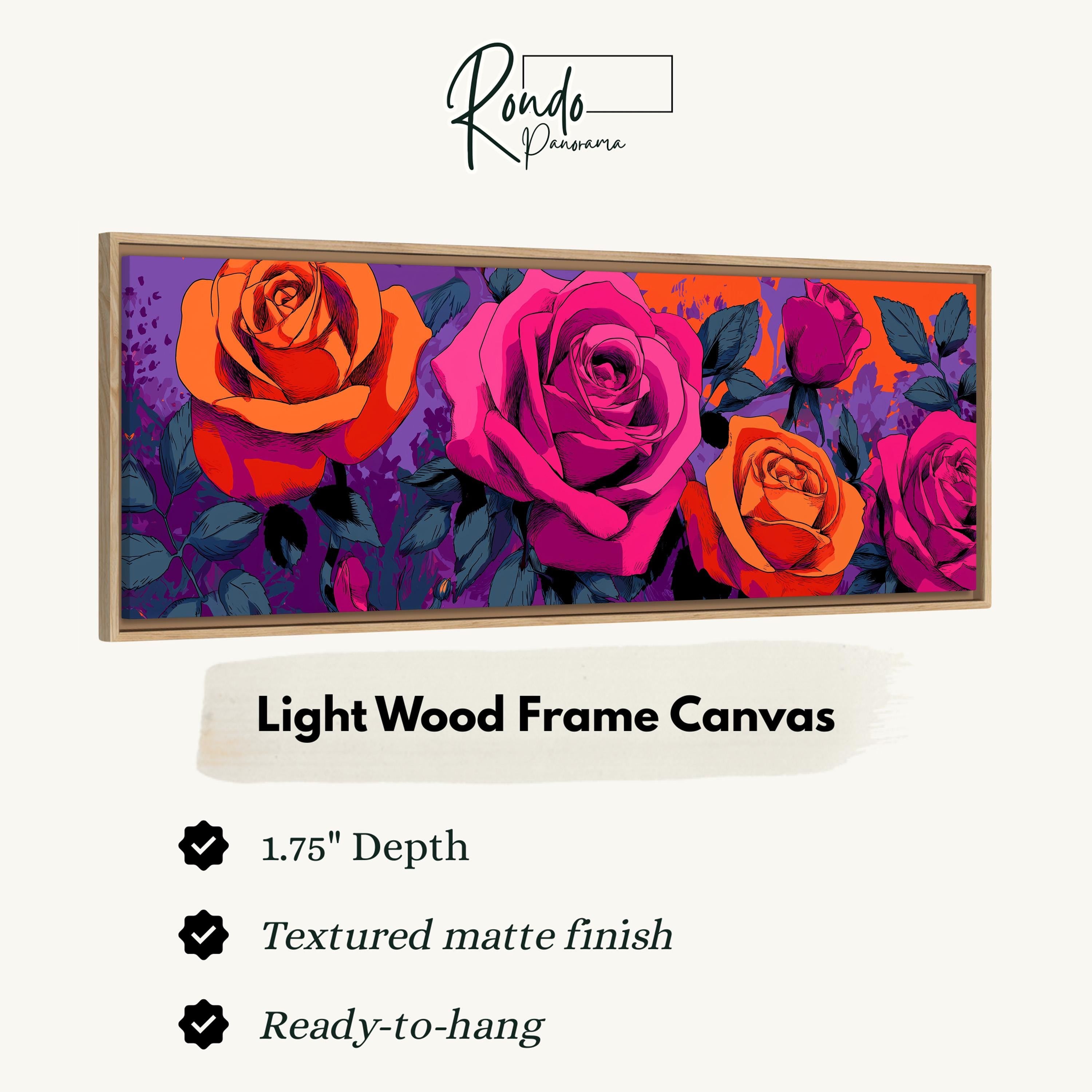Light wood frame canvas
