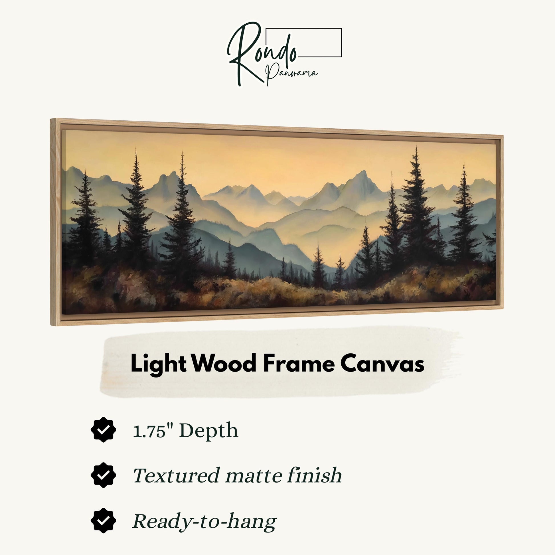 Light wood frame canvas
