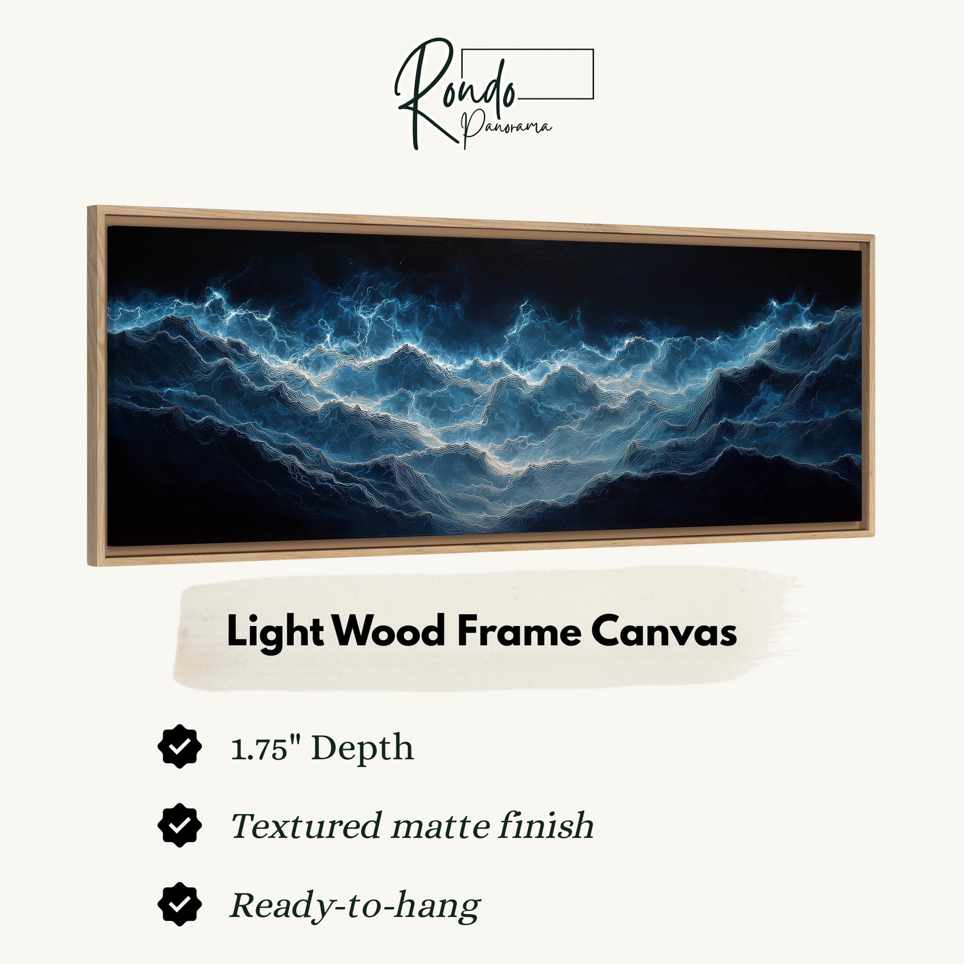 Light wood frame canvas