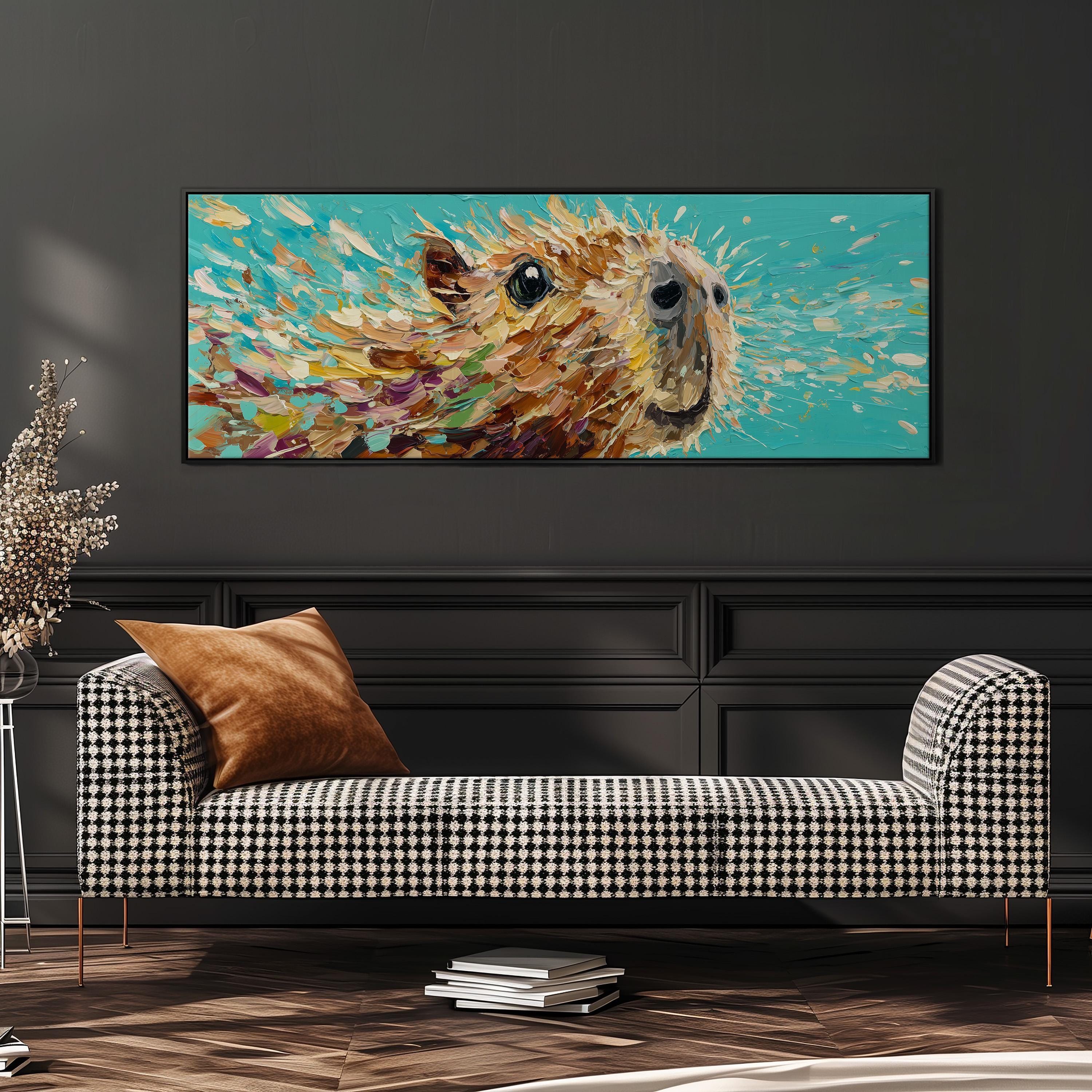 Abstract Capybara - Wide Panoramic Wall Art