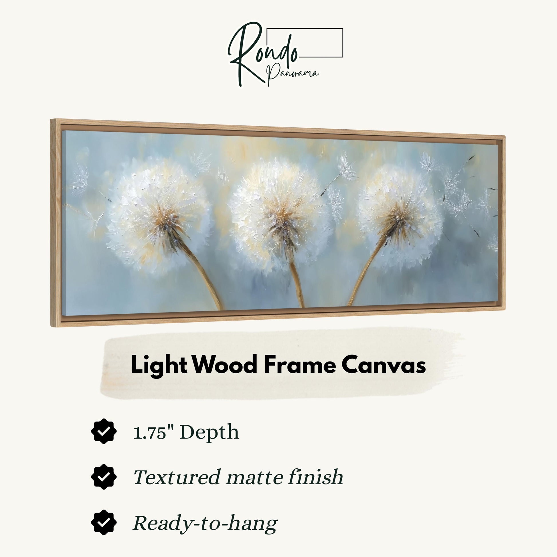 Light wood frame canvas