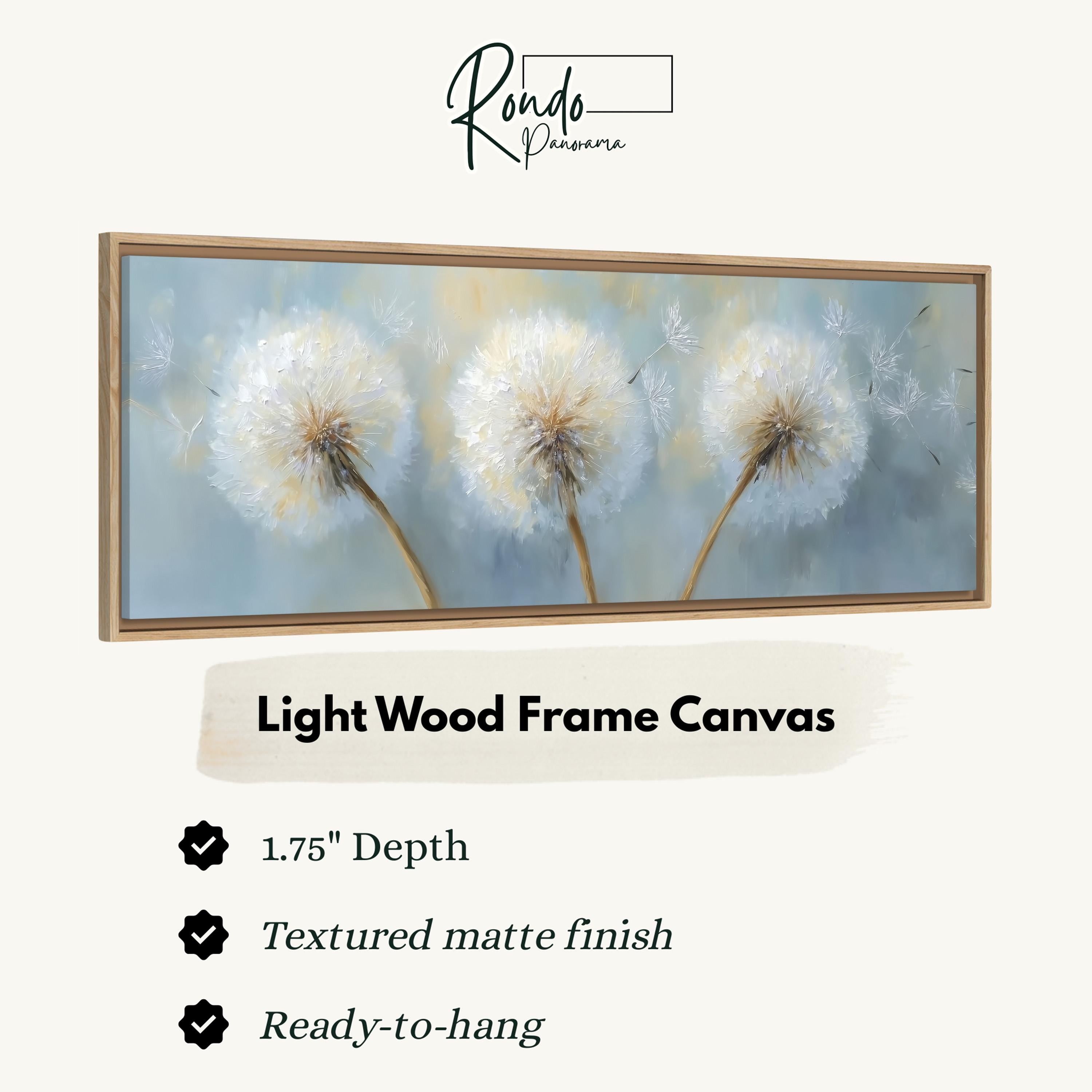 Light wood frame canvas