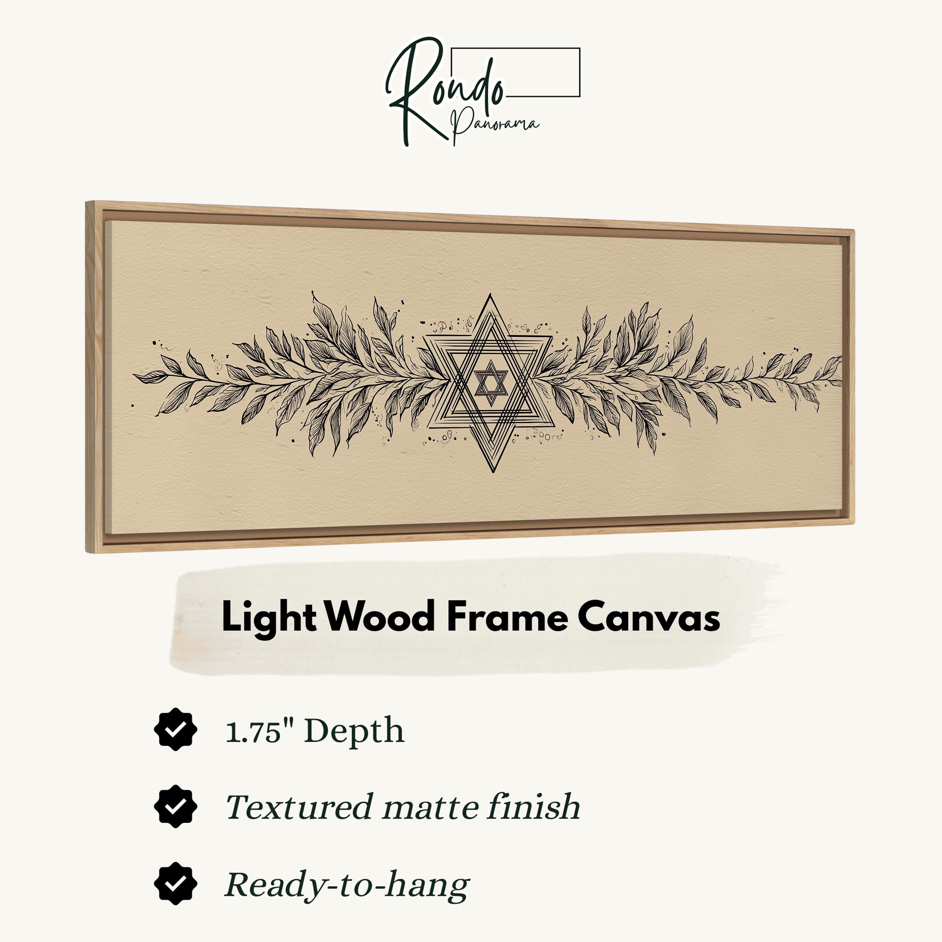 Light wood frame canvas