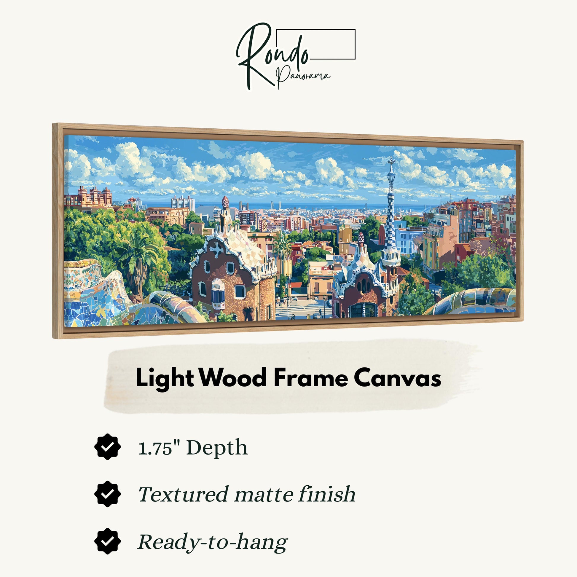 Light wood frame canvas