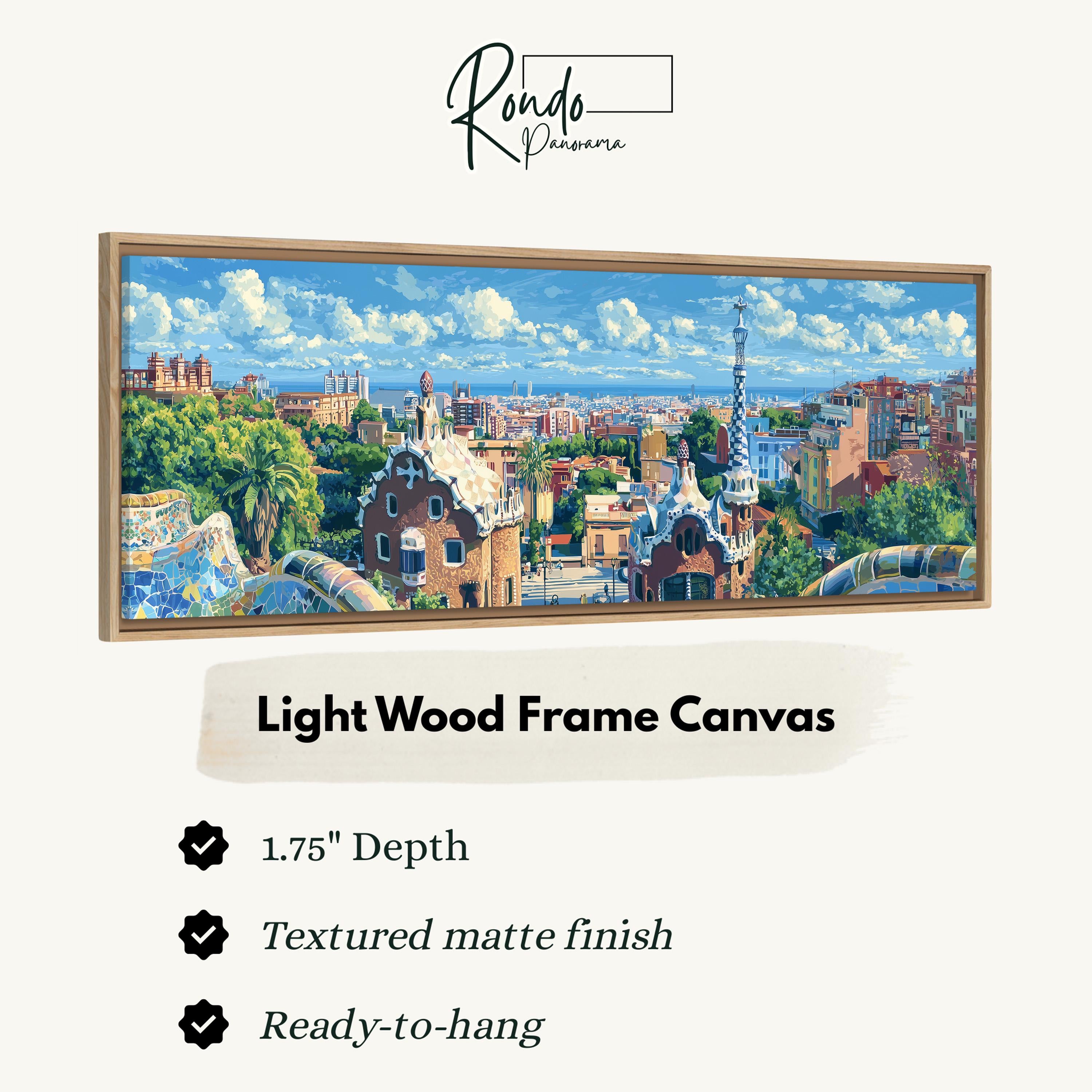 Light wood frame canvas