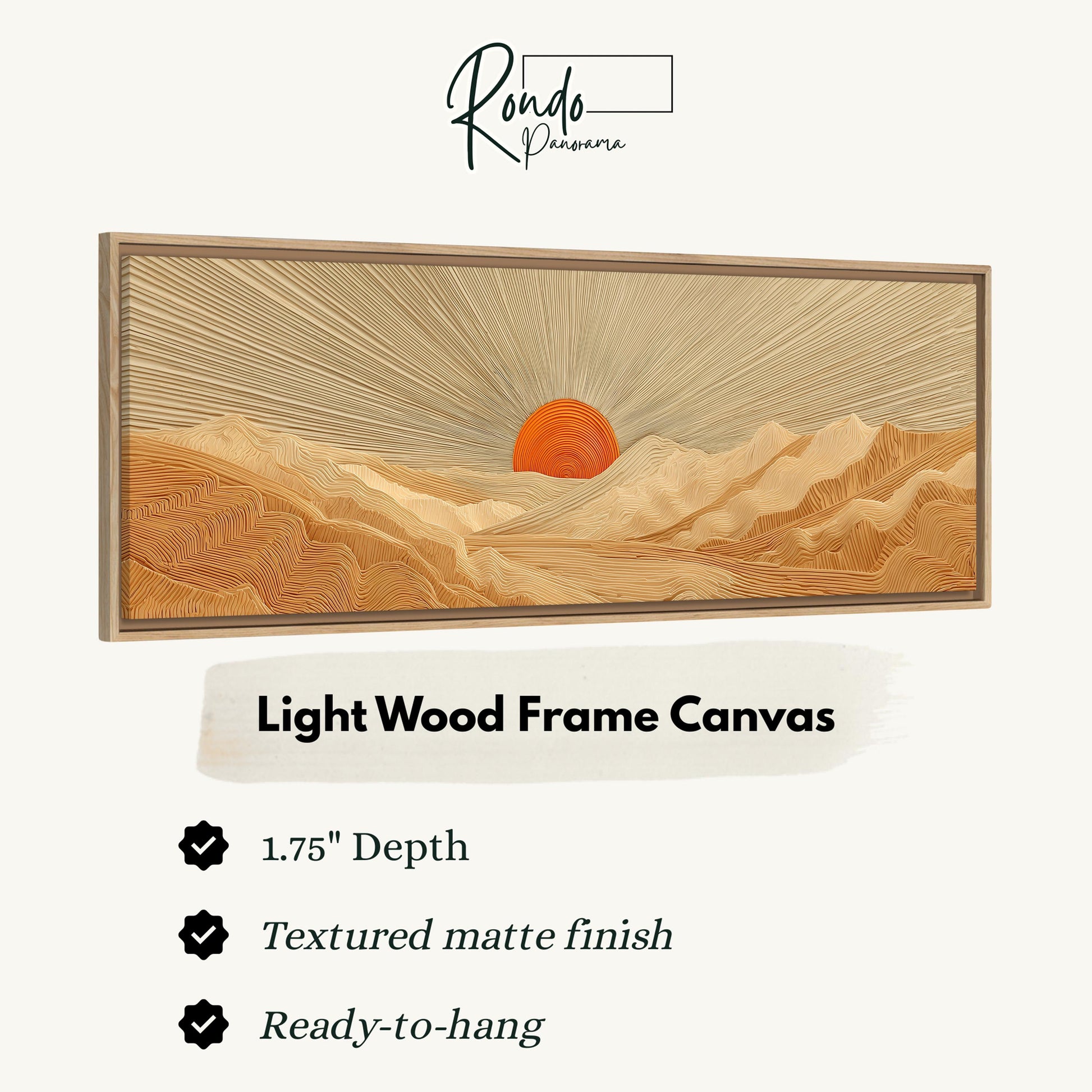 Light wood frame canvas