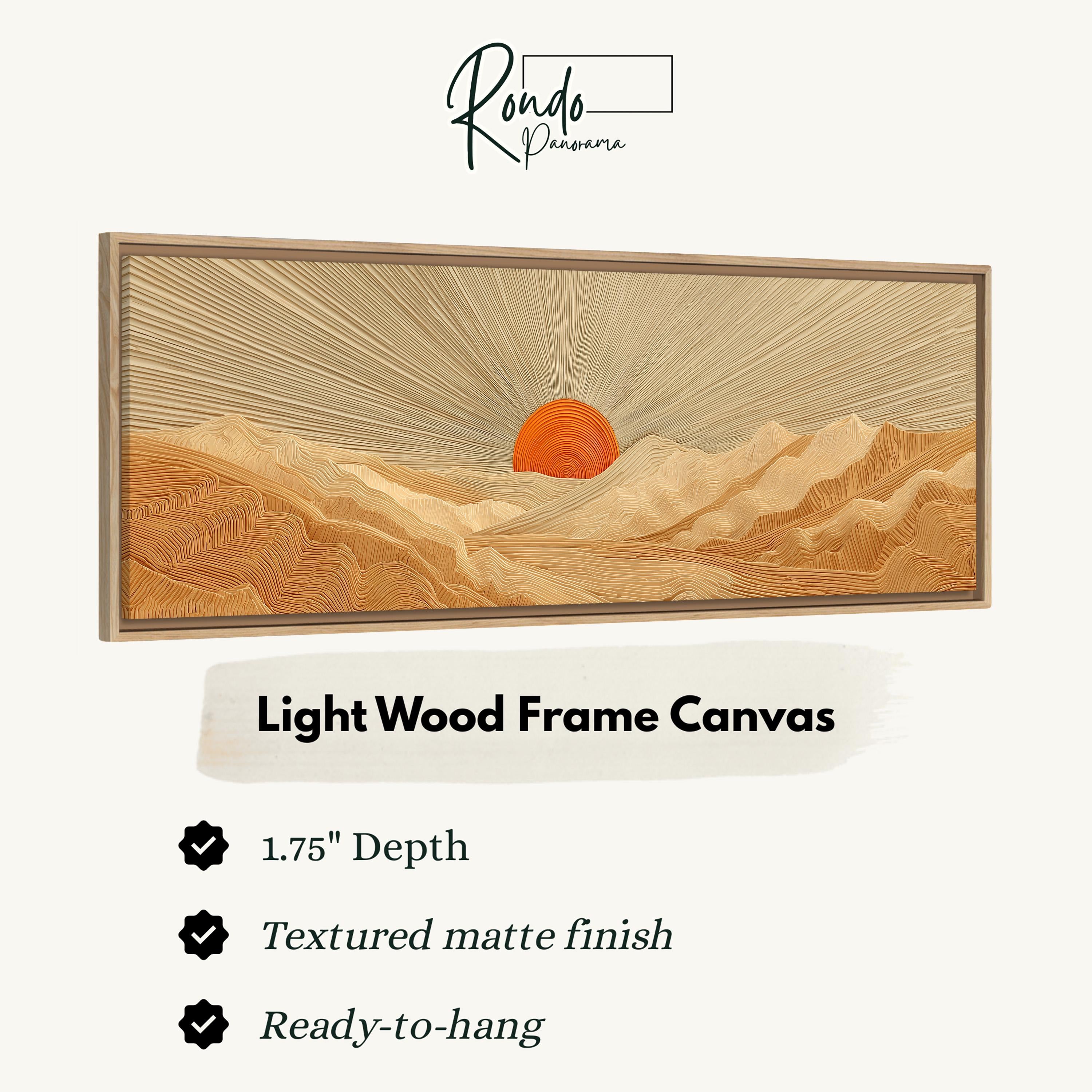 Light wood frame canvas