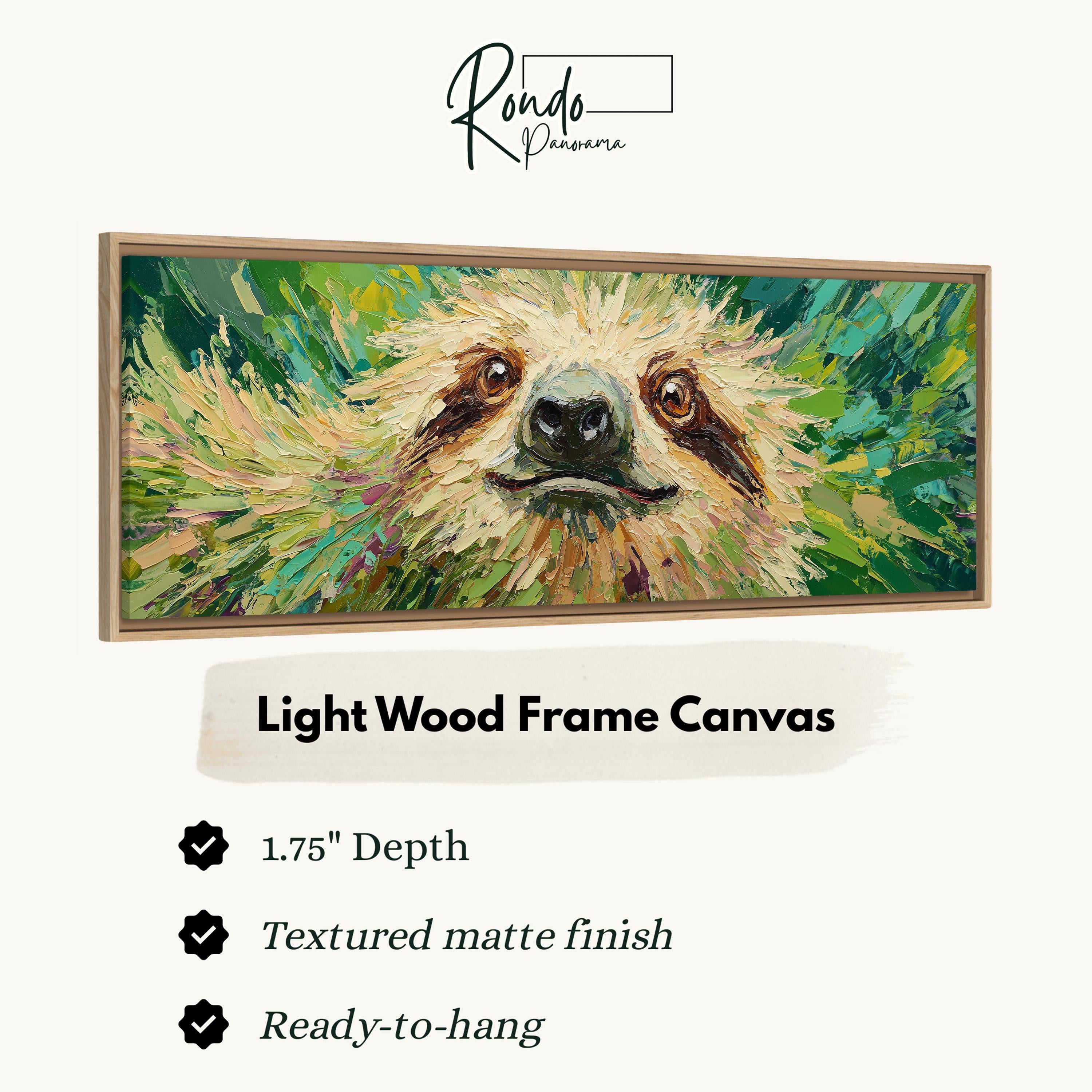 Happy Sloth - Wide Panoramic Canvas