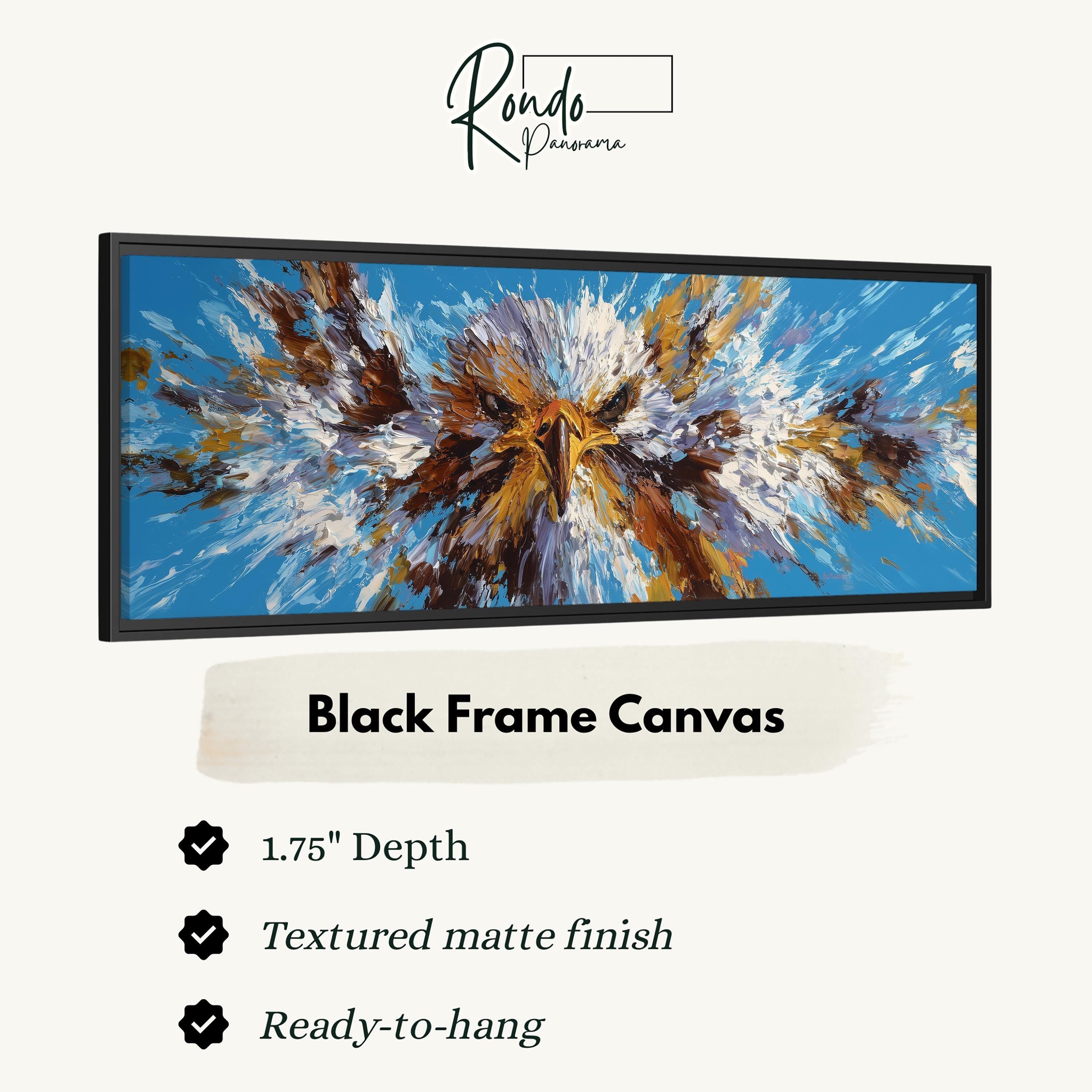 Majestic Eagle - Wide Panoramic Canvas Art