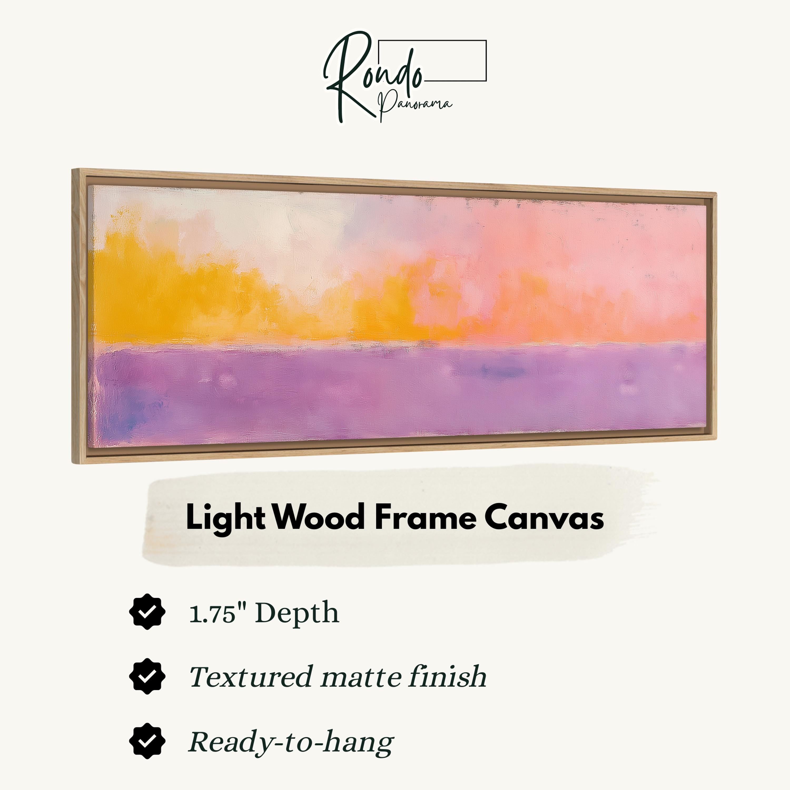 Light wood frame canvas