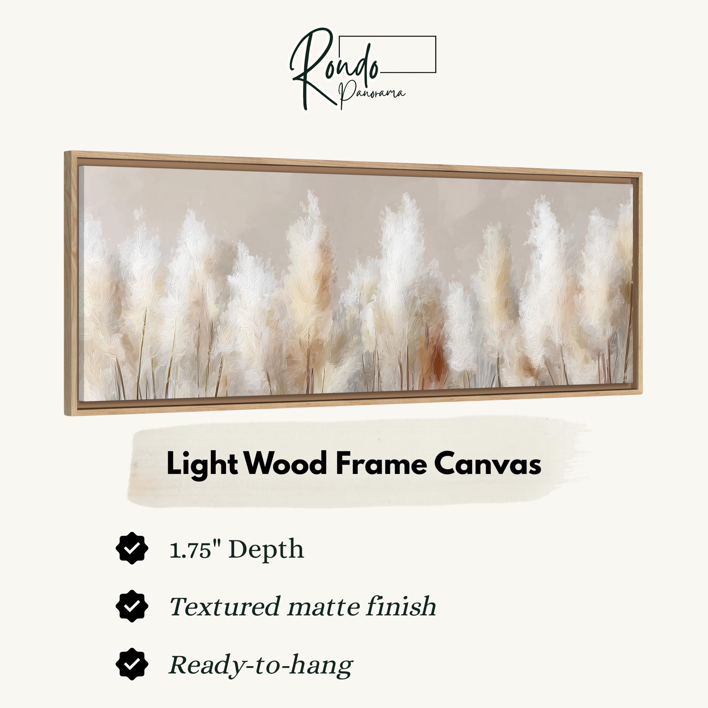 Light wood frame canvas