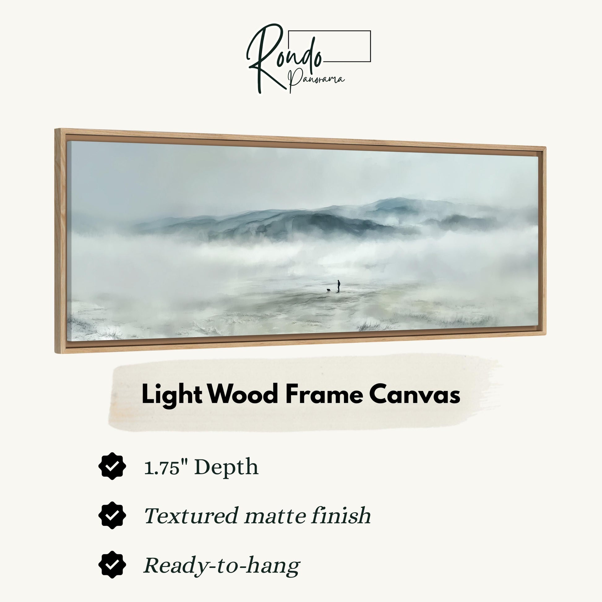 Light wood frame canvas