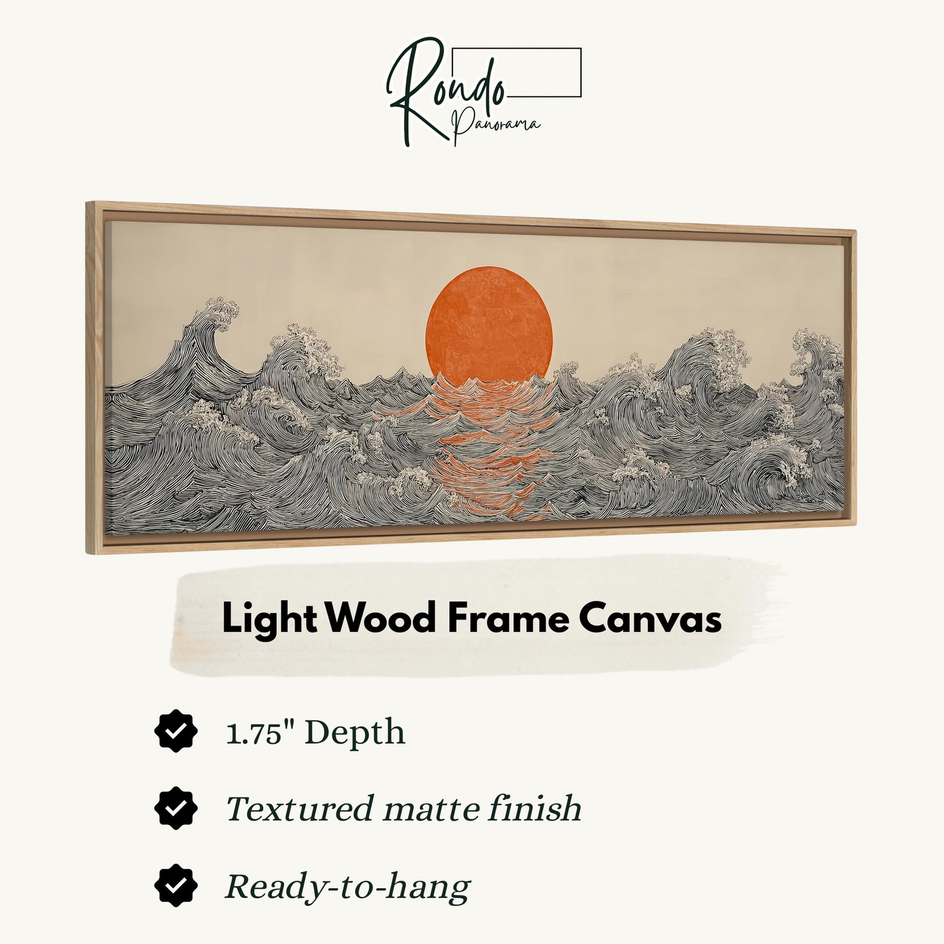 Light wood frame canvas