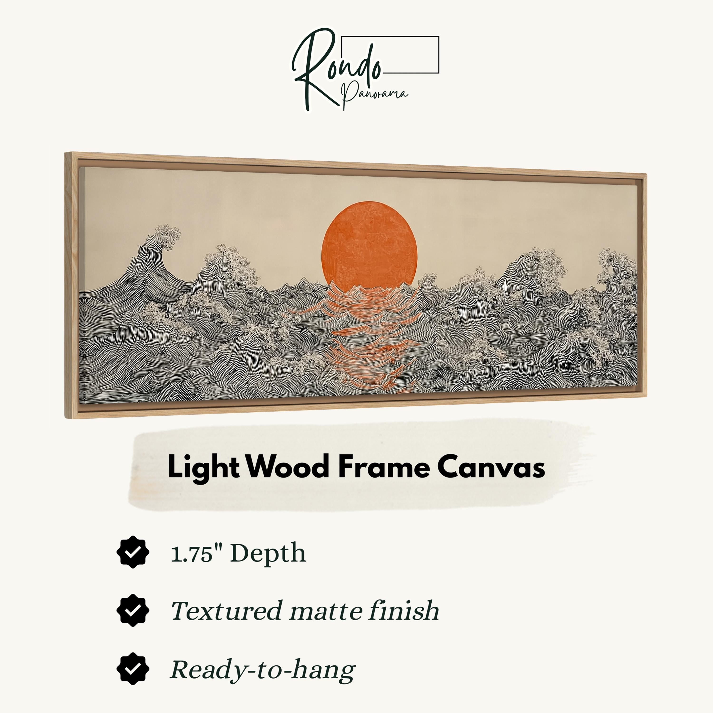 Light wood frame canvas