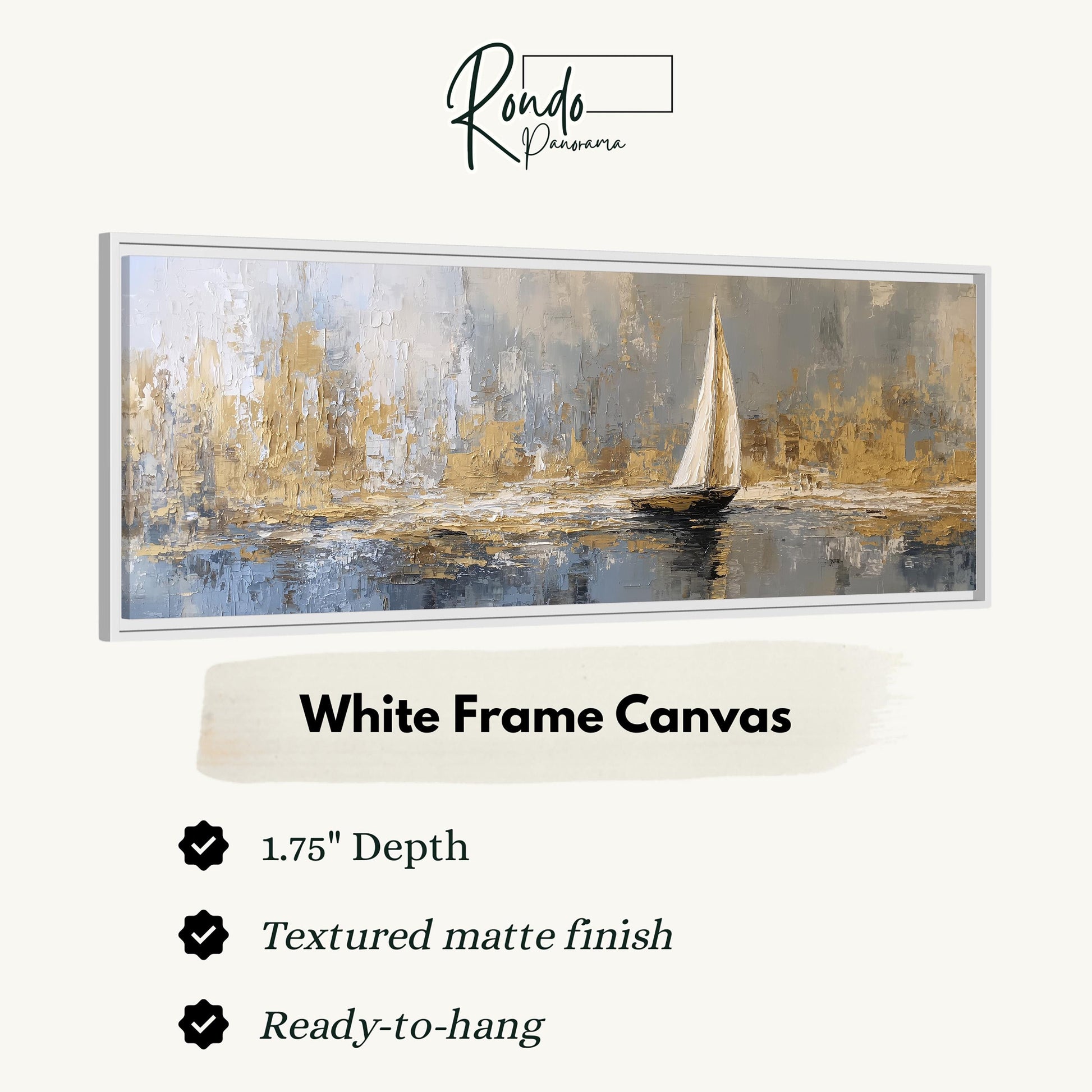 The image is a white frame canvas depicting a sailboat on the water.