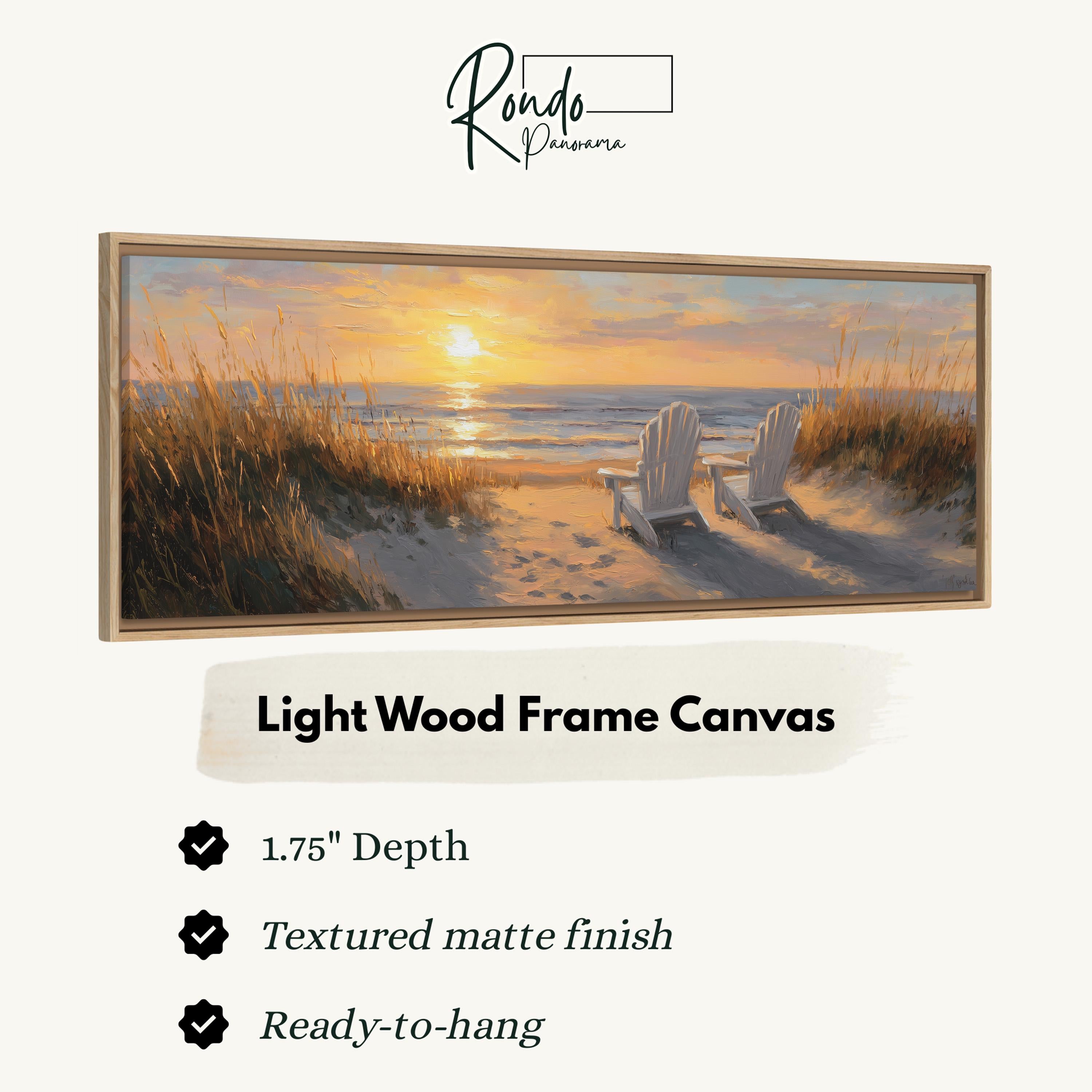 Light wood frame canvas