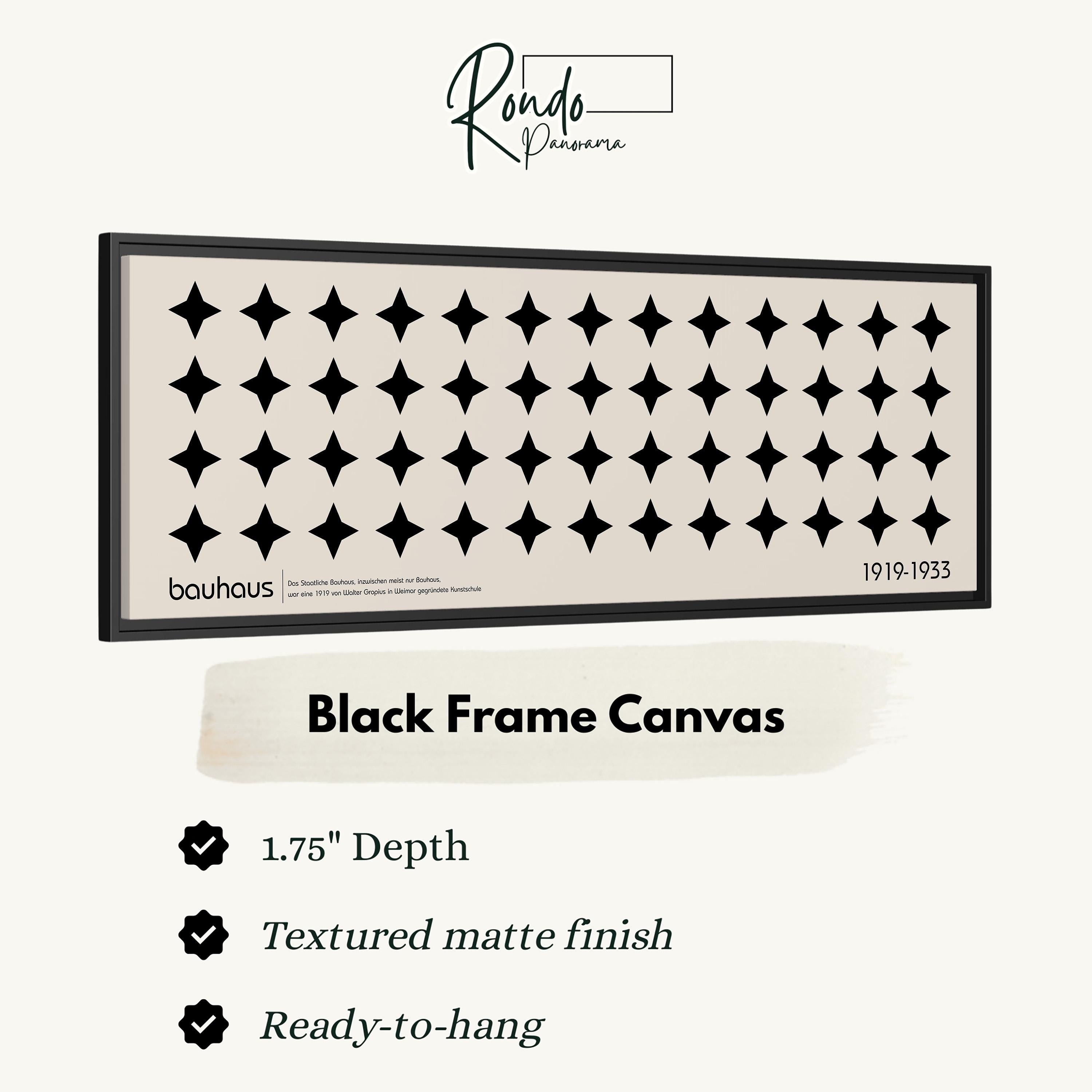 The image is a black frame canvas with a repeating pattern of black stars on a white background.